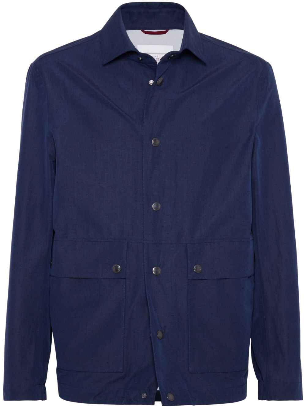 linen-silk shirt jacket - 1