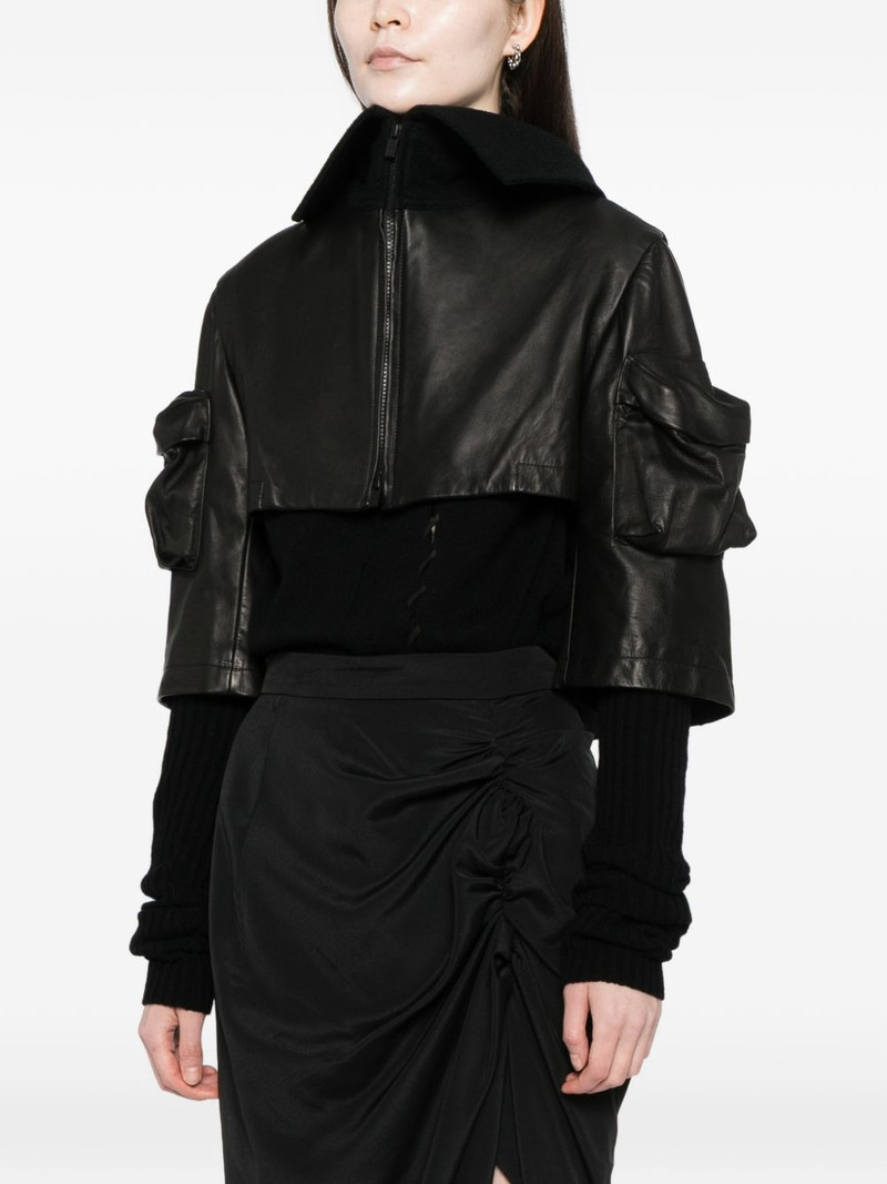 horse suede ribbed sleeves jacket 3