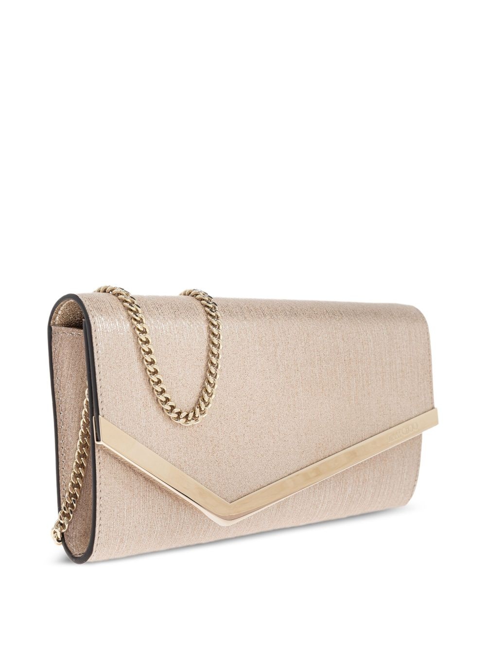metallic-leather clutch bag - 4
