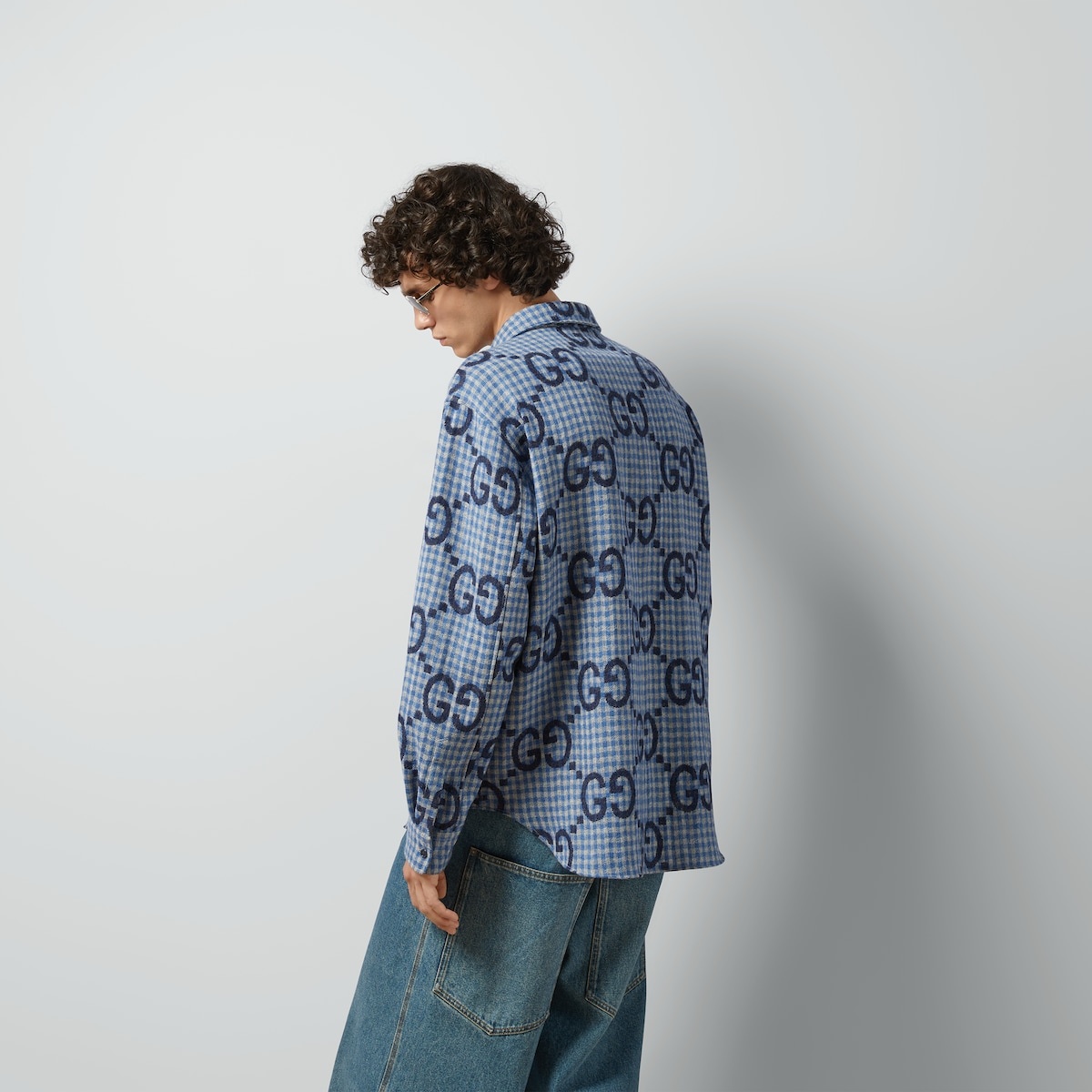 GUCCI Jumbo GG checked wool shirt | REVERSIBLE GUCCI Jumbo GG checked wool shirt | REVERSIBLE