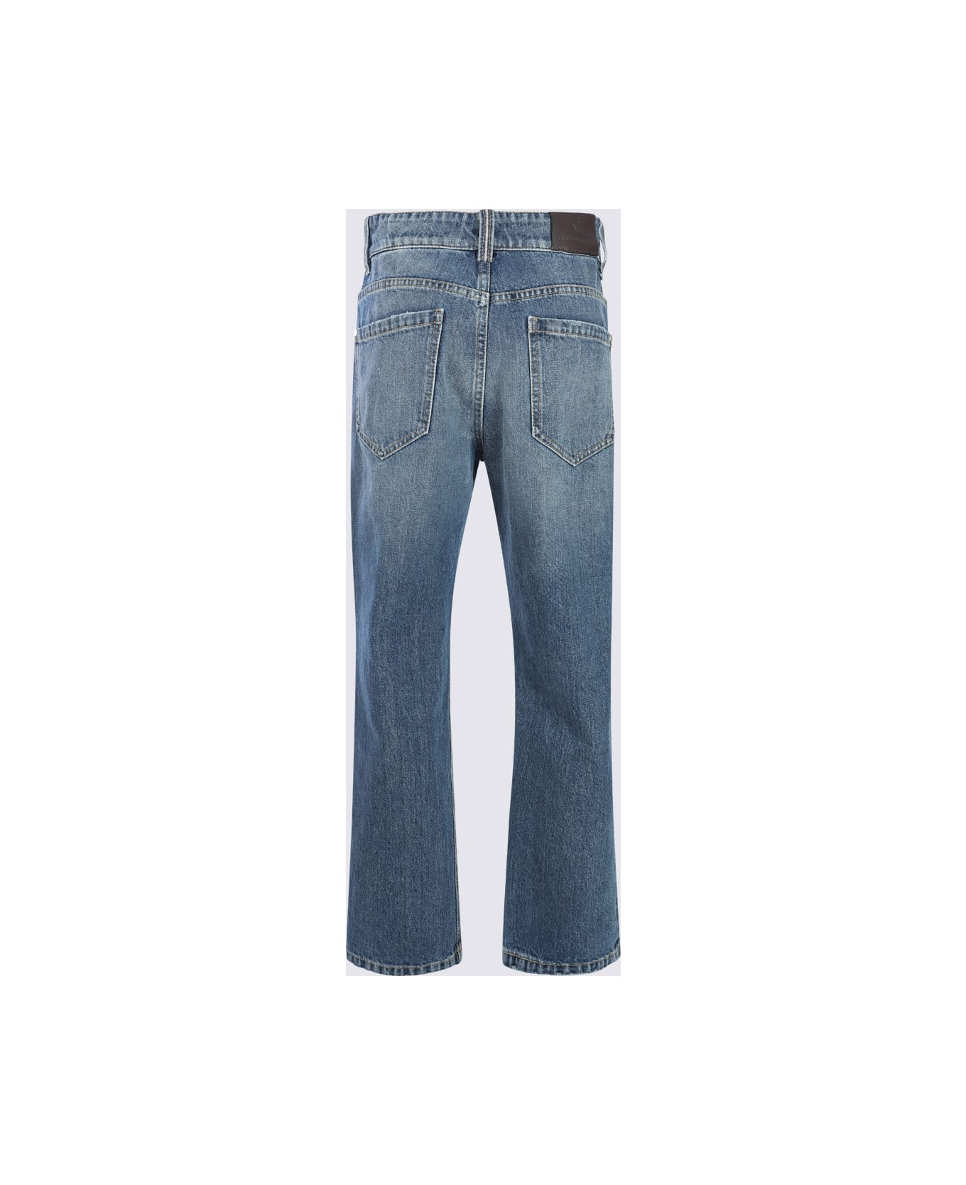 Blue Cotton Denim Jeans - 2