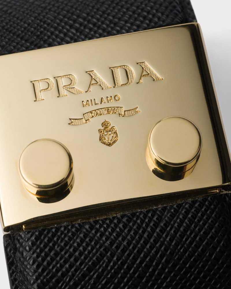 Prada Metal and Saffiano leather bracelet outlook