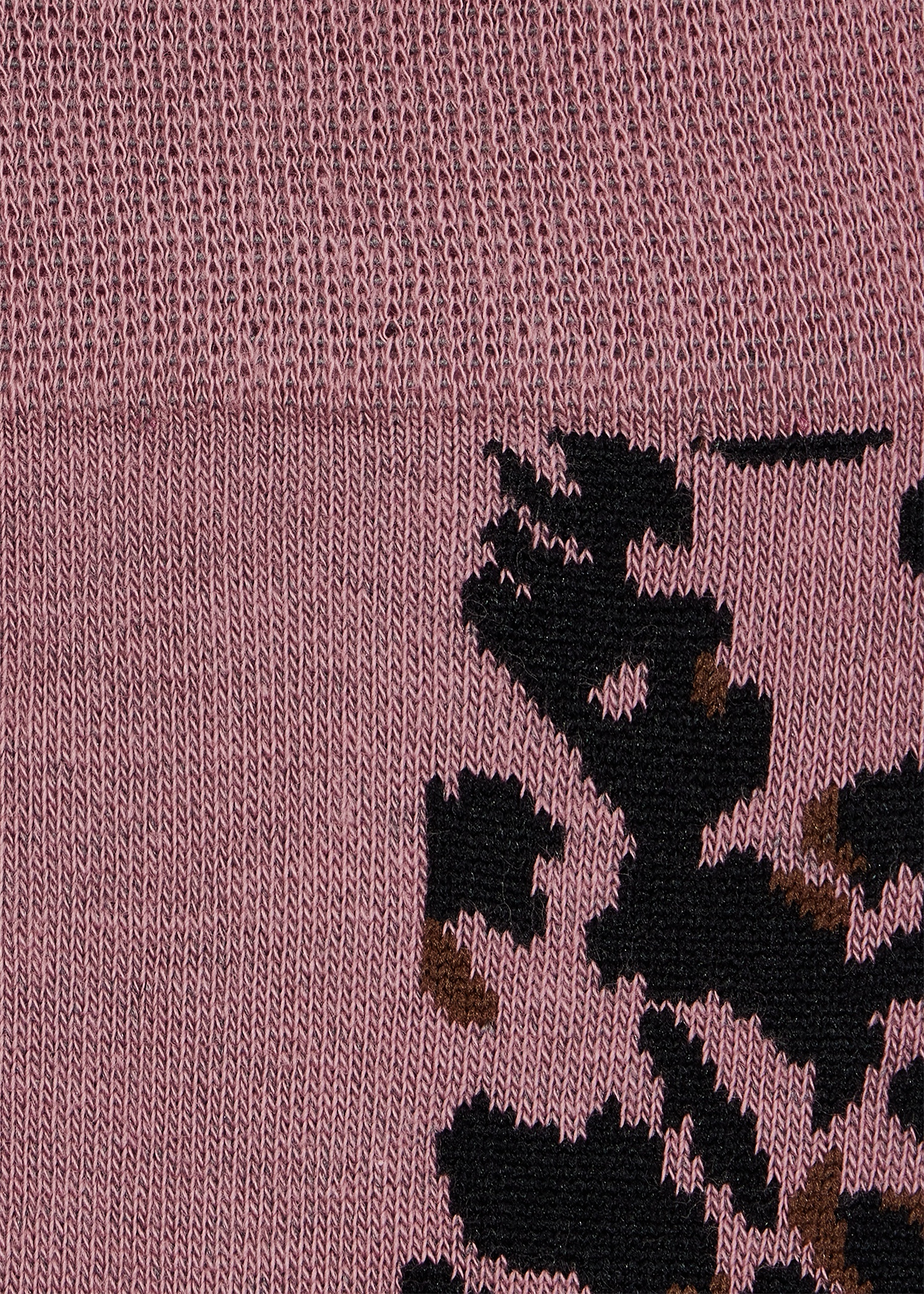Dusky Pink Cotton-Blend Leopard Socks - 3