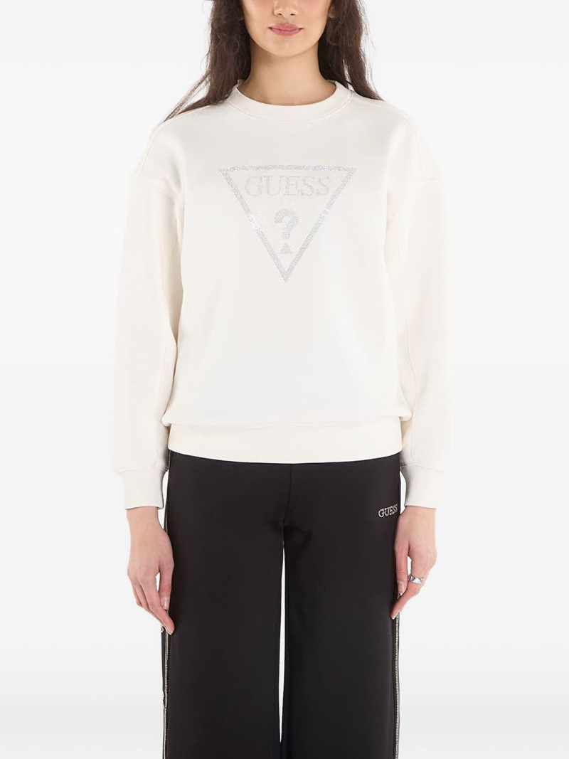 logo-studded cotton sweatshirt 1