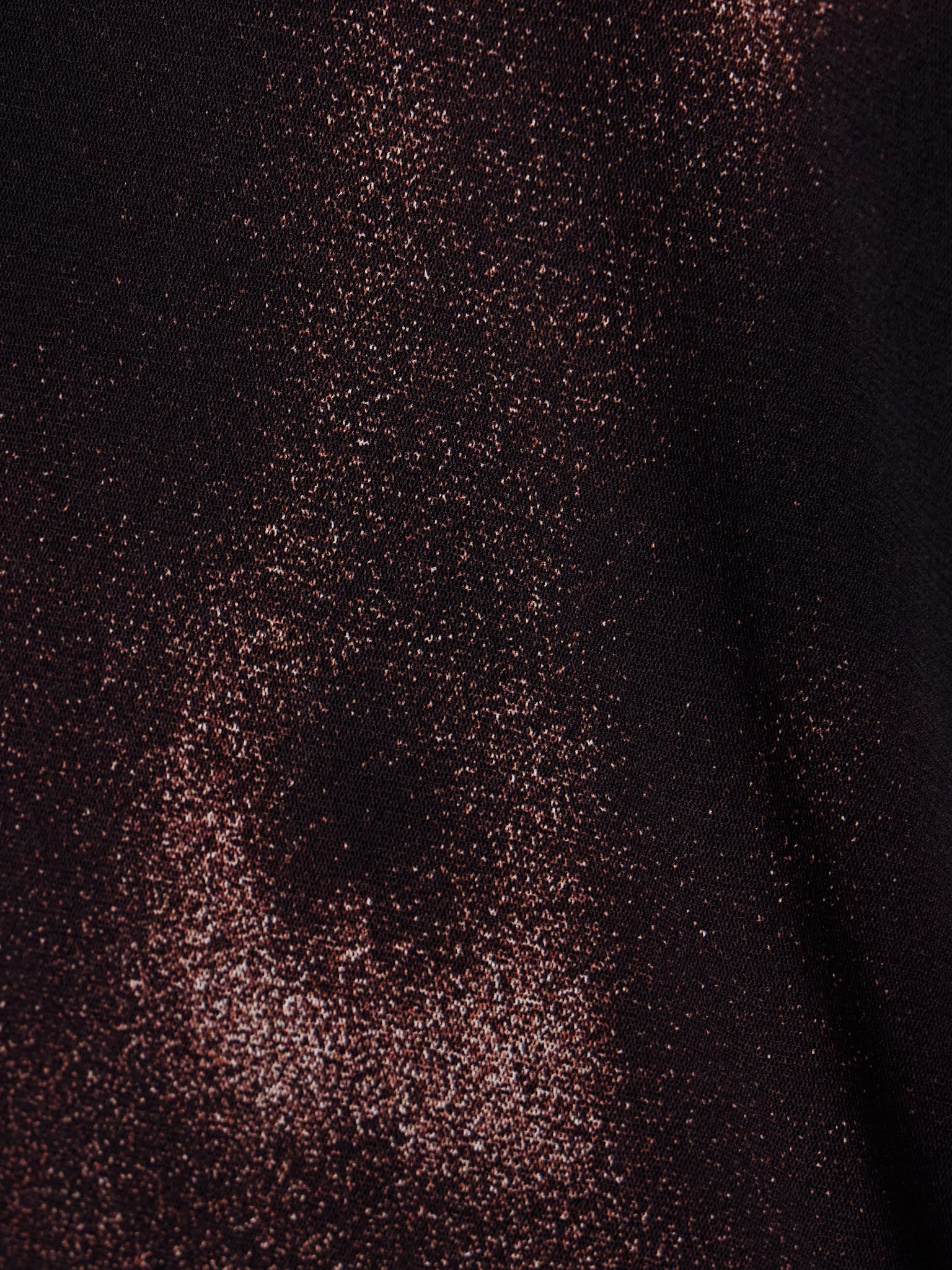 Body Dust asymmetric trompe l'oeil printed mesh midi dress Black - 5