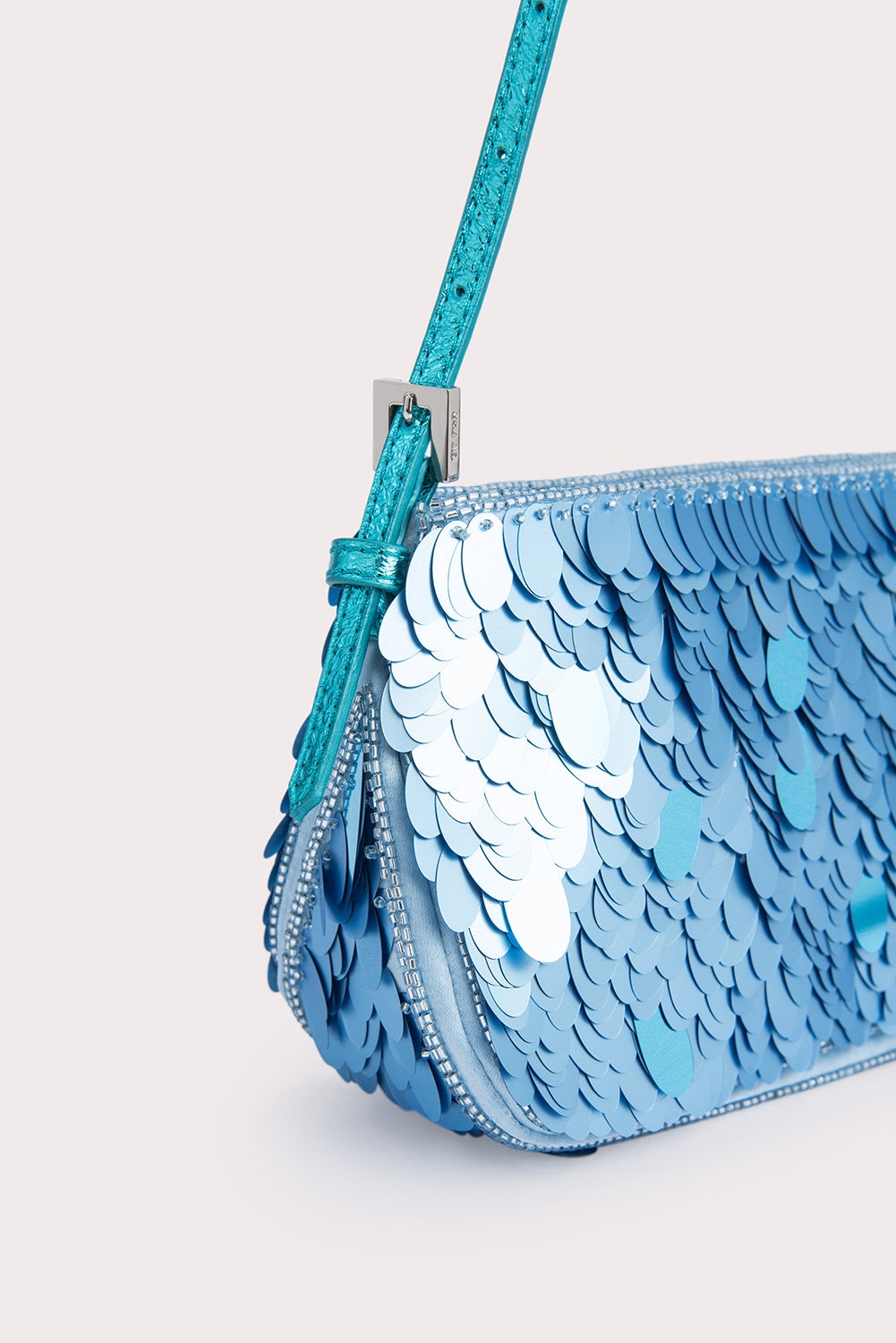 Dulce Aquamarine Sequins and Metallic Leather - 6