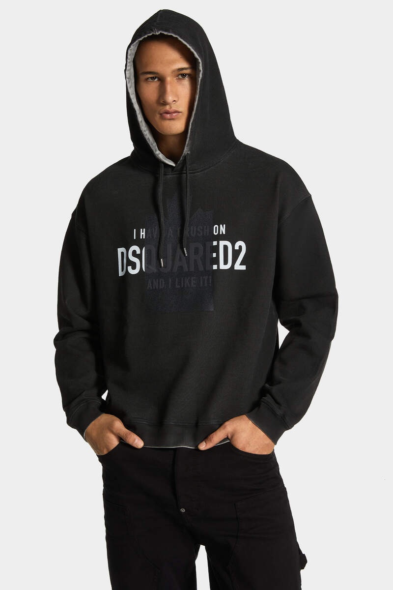 【特価】DSQUARED2 Spray Dyed Relax Fit Crush Hoodie DSQUARED2 SPRAY DYED RELAX FIT CRUSH HOODIE | REVERSIBLE