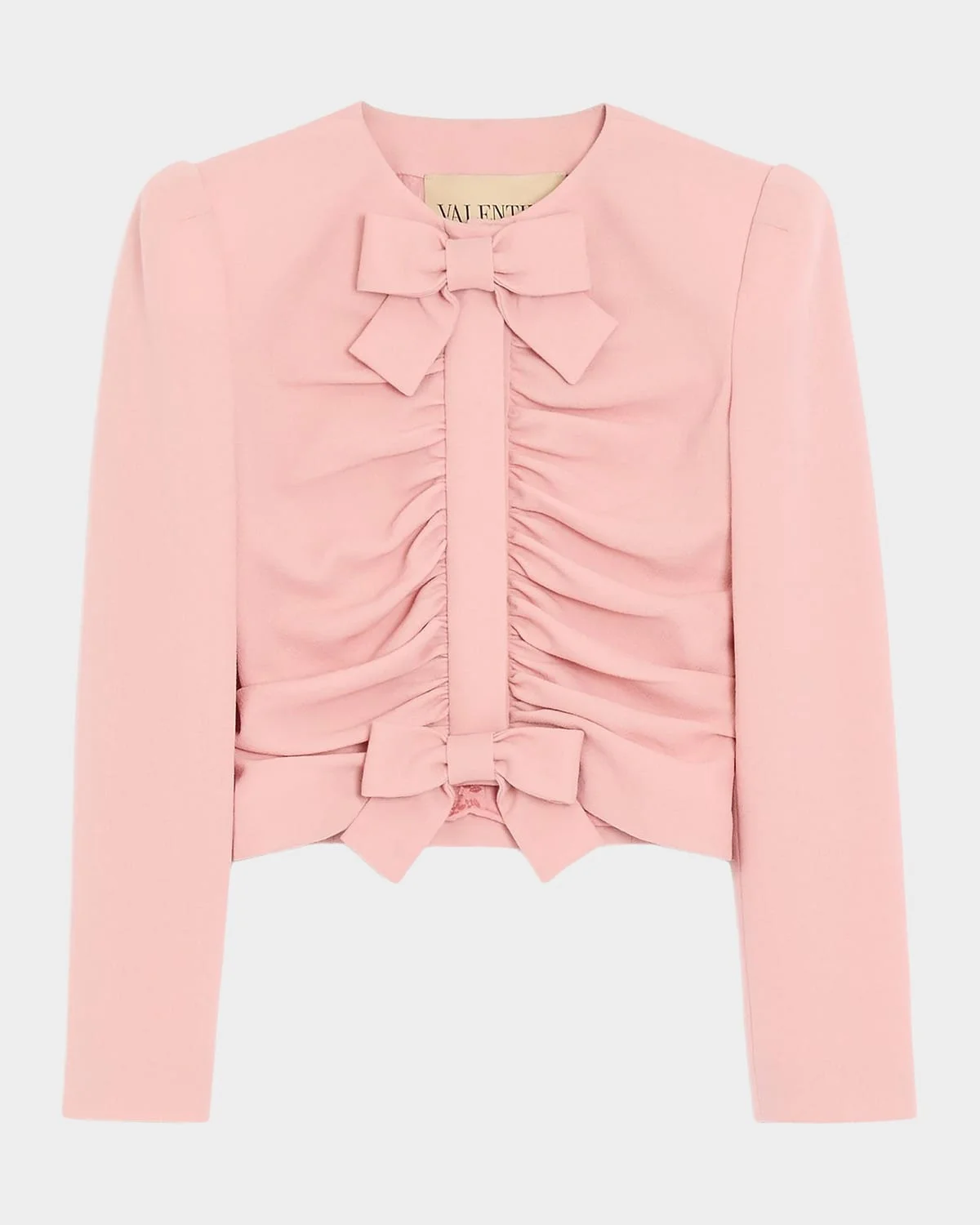 Metallic Floral Jacquard Cowl-Neck Top - 1