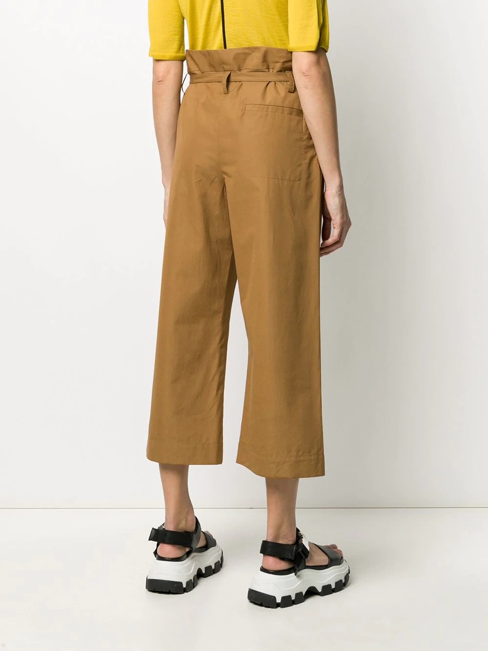 high-rise flared cropped trousers - 4