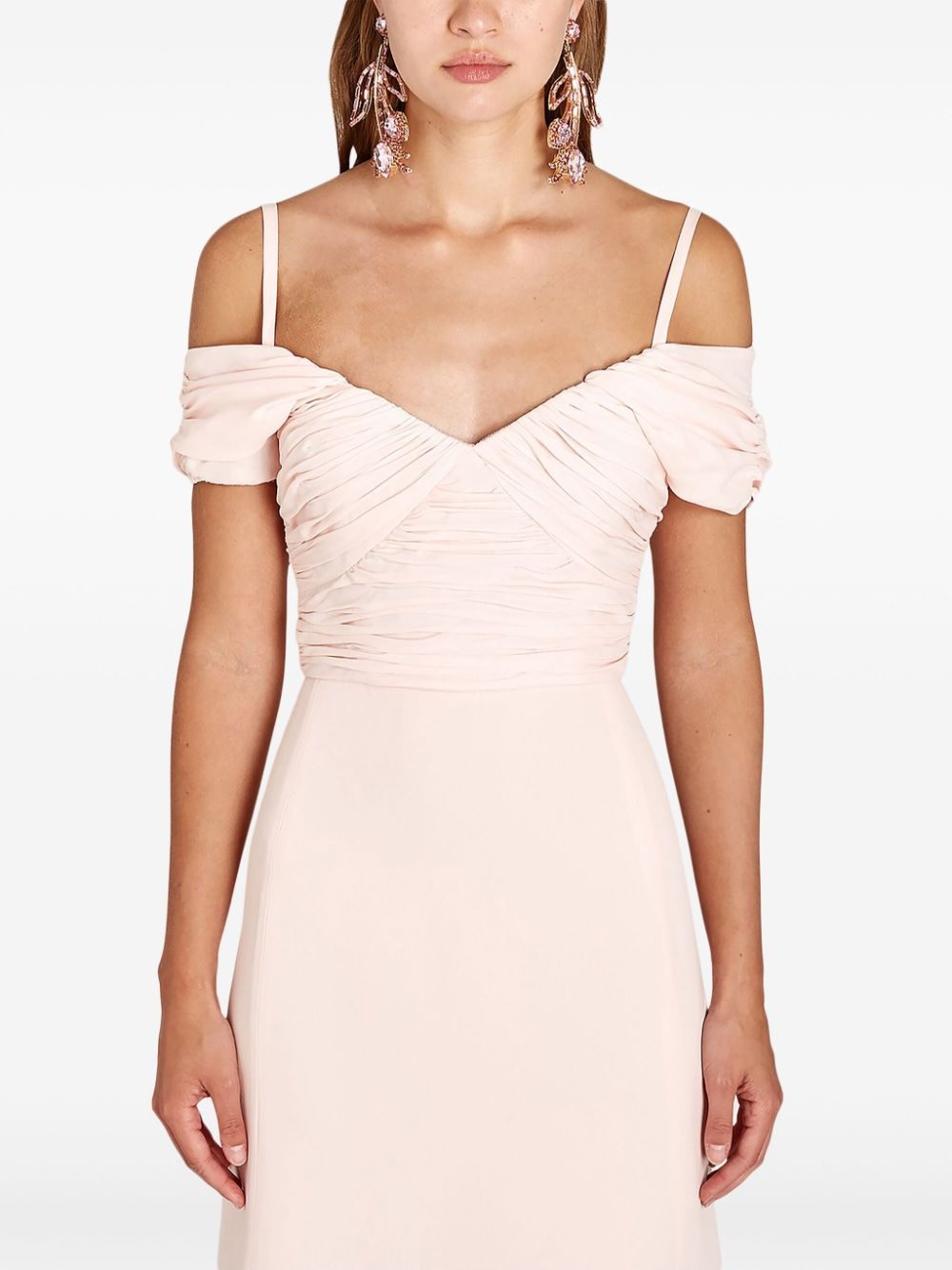 strapless long dress - 5