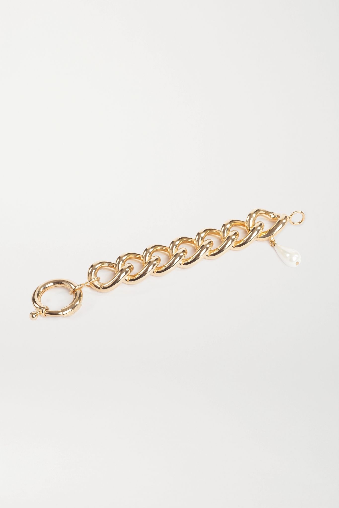 Canasta gold-tone faux pearl bracelet - 1