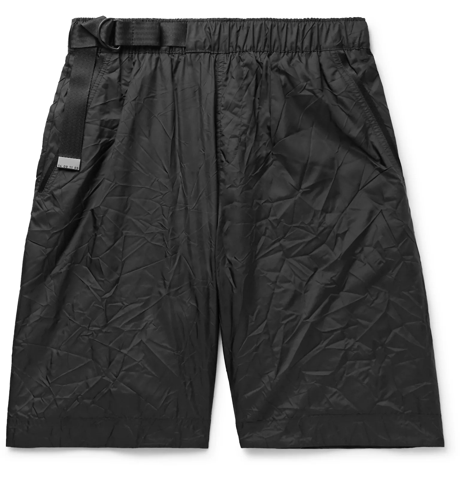 Sportswear Tech Pack Webbing-Trimmed Belted Crinkled-Nylon Shorts - 1