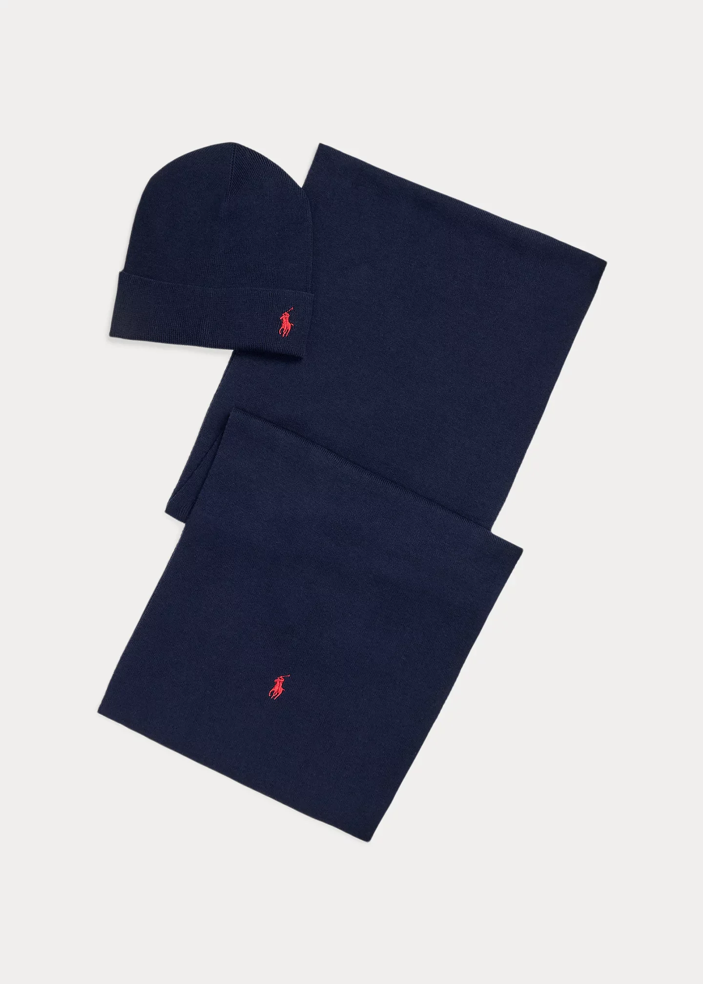 Rib-Knit Cotton Beanie & Scarf Gift Set - 1