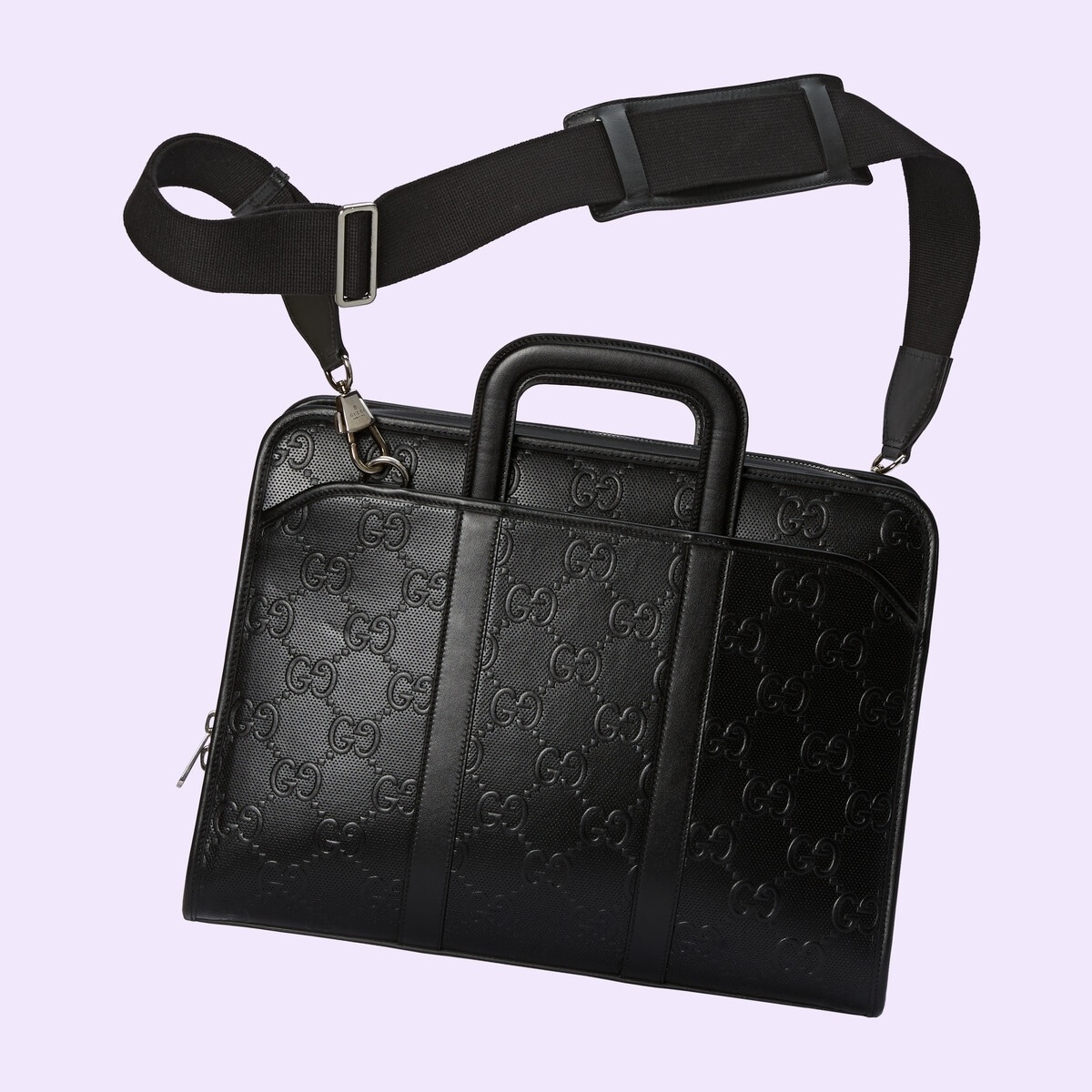 GG embossed briefcase - 5