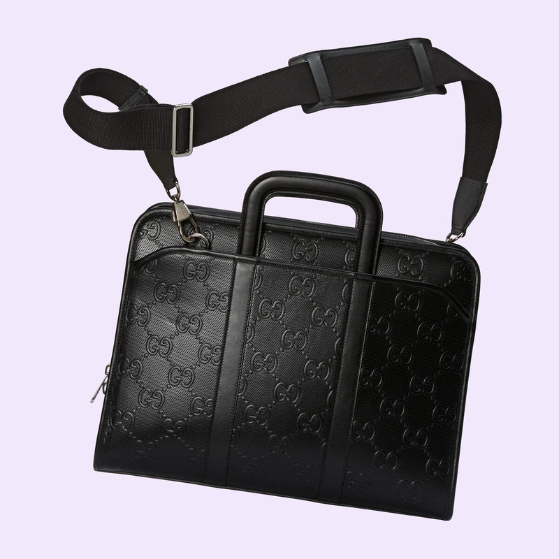 GG embossed briefcase 5