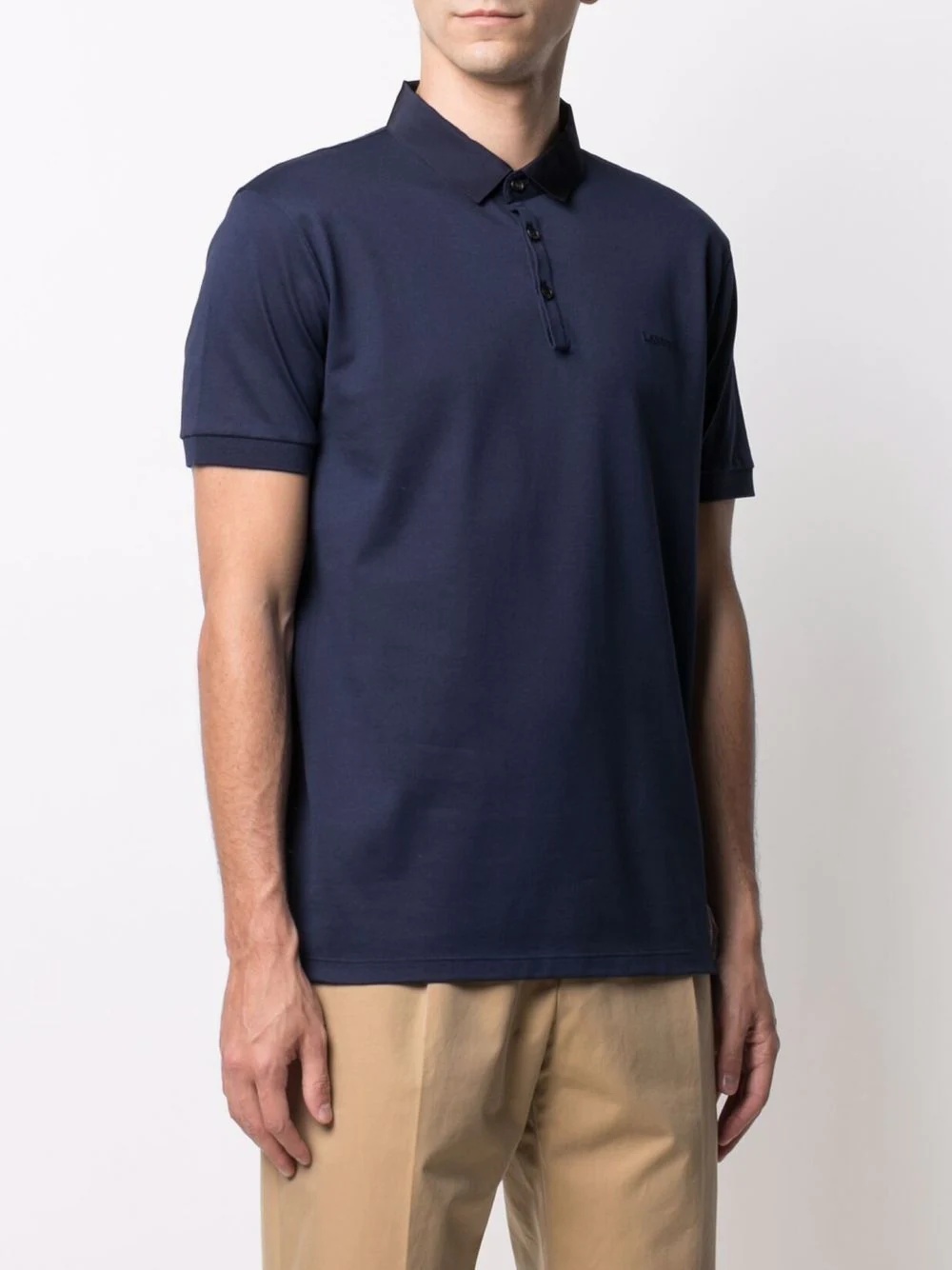 embroidered-logo polo shirt - 3