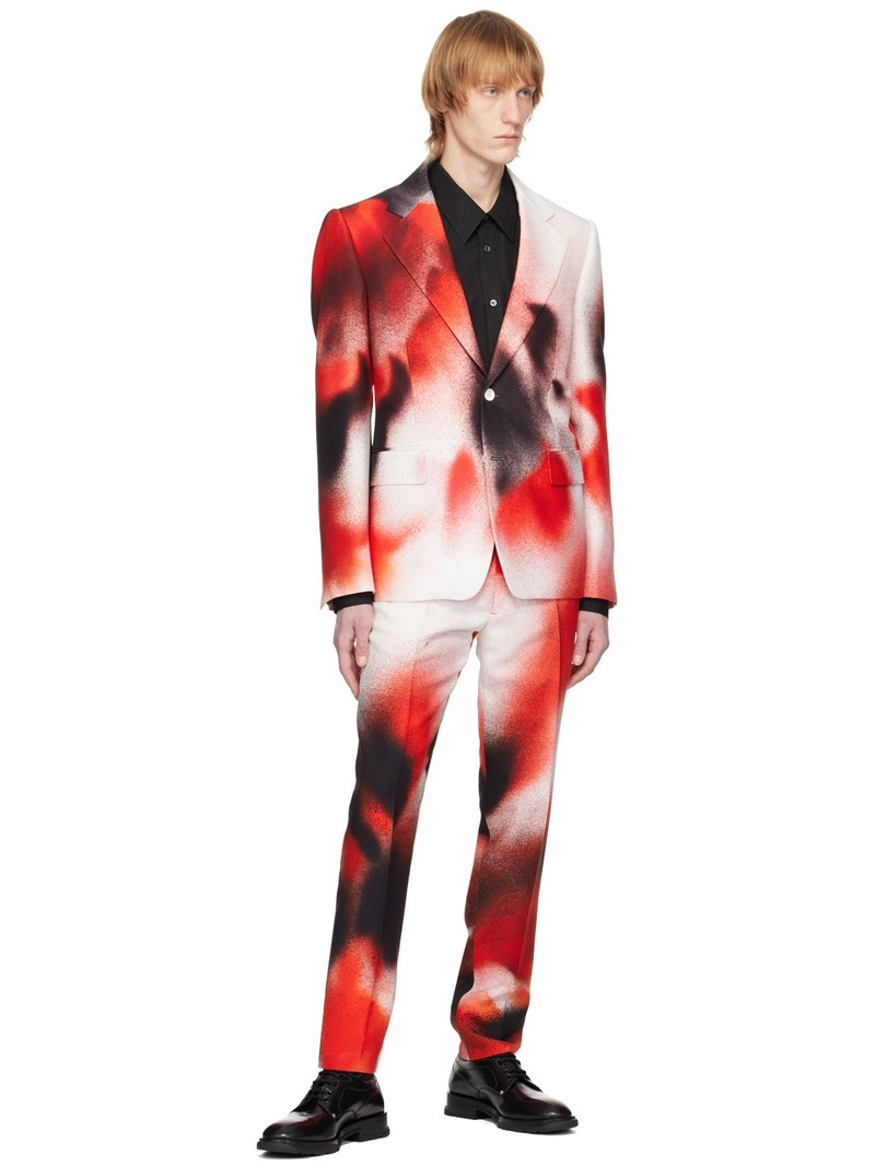 Alexander McQueen Red Spray Trousers outlook