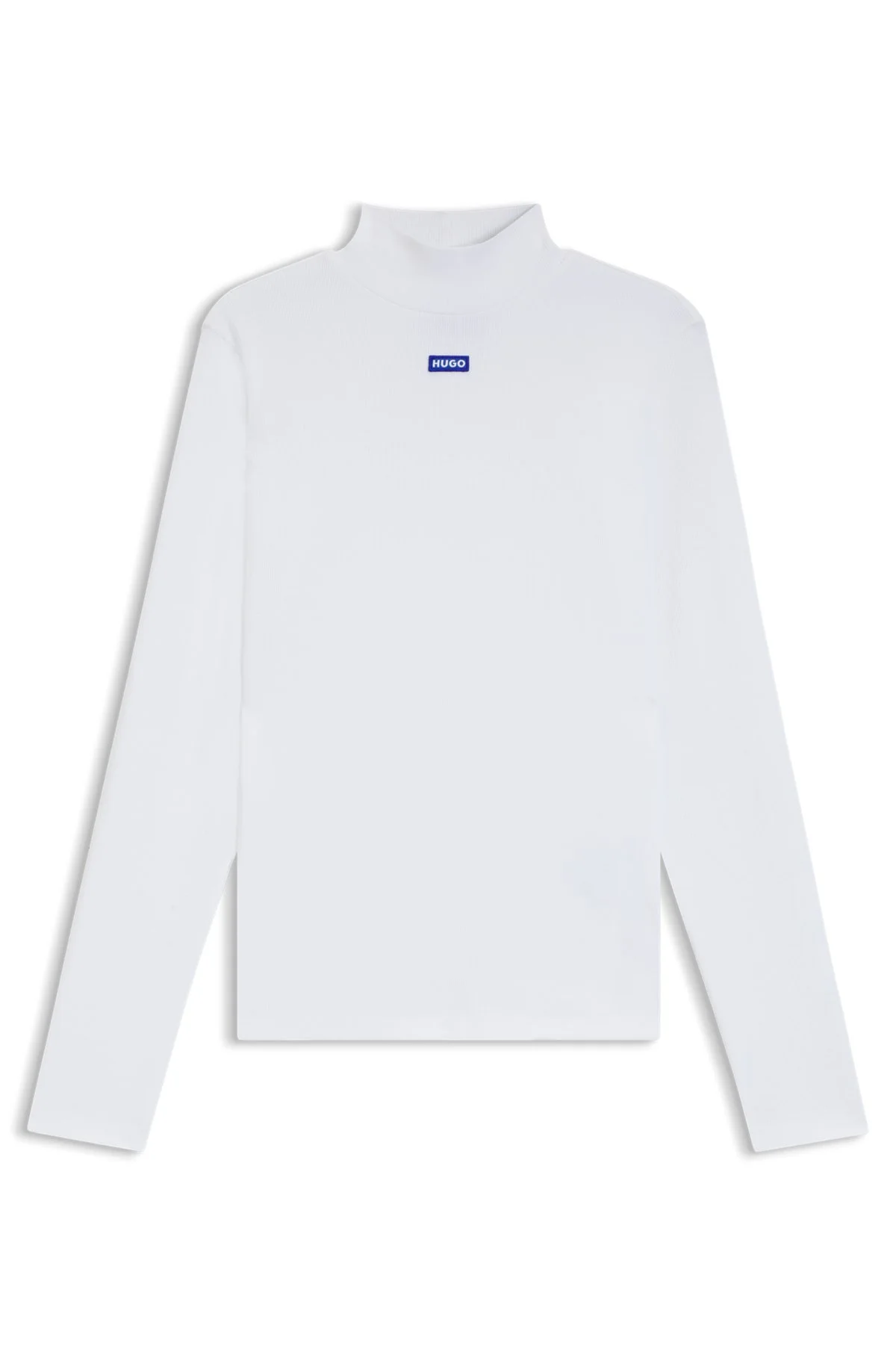 BLUE-LOGO TOP IN STRETCH COTTON - 1