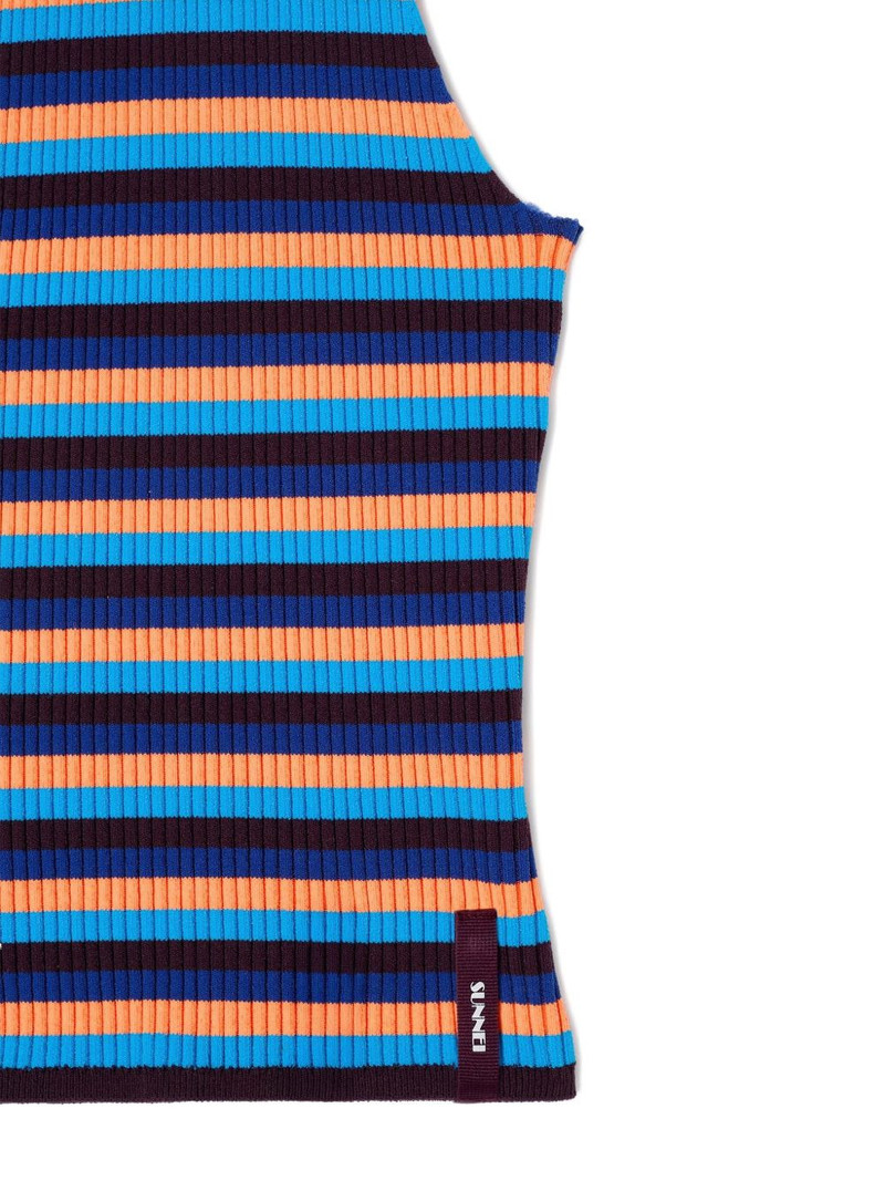 SUNNEI high-neck striped top outlook