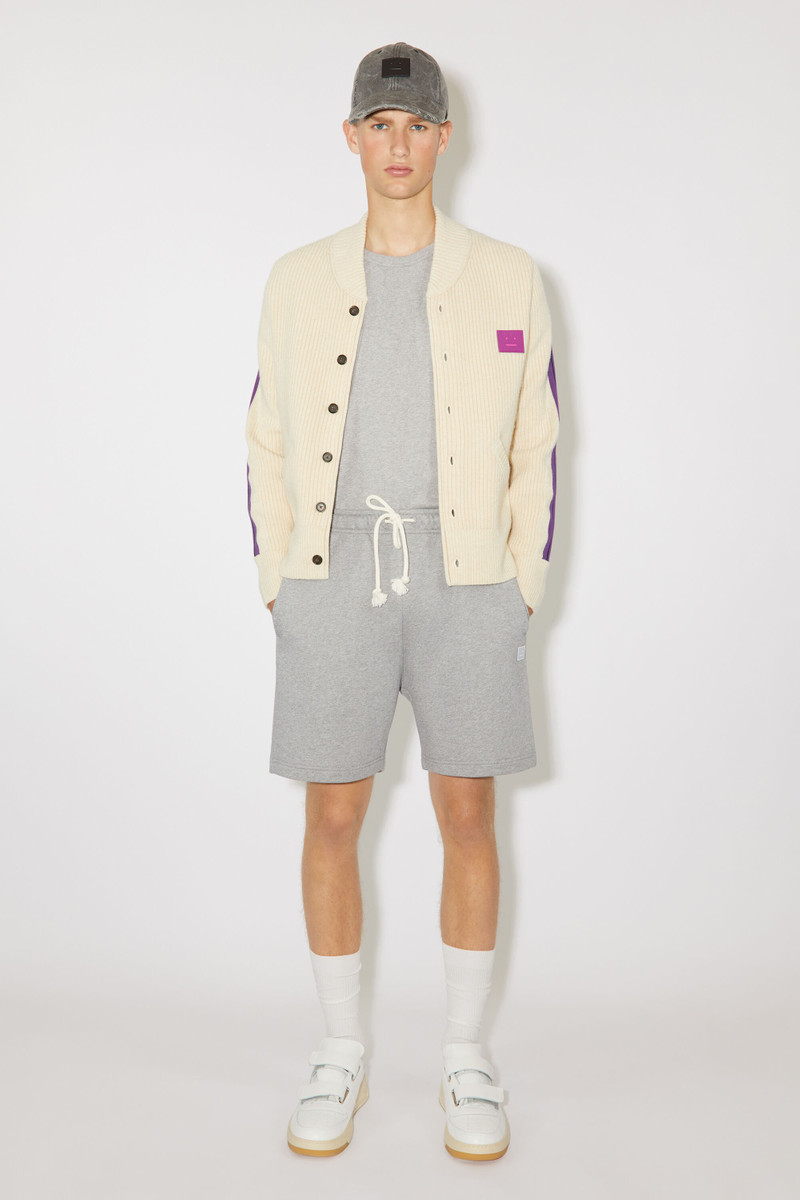 Acne Studios Cotton sweat shorts - Light Grey Melange outlook