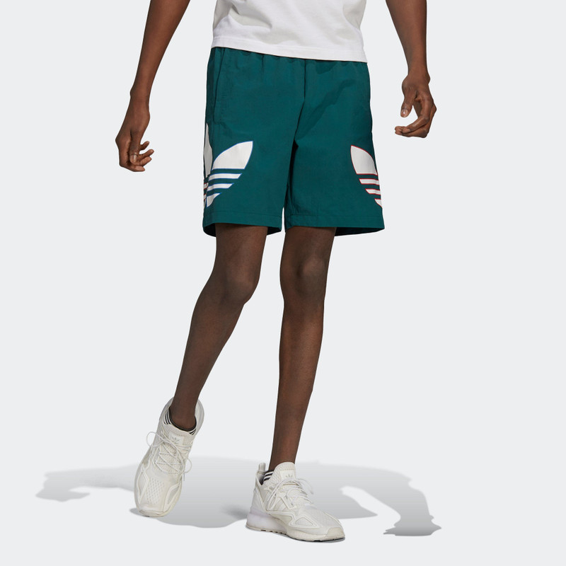 adidas adidas originals Tricolor Short Men's Green H09358 outlook