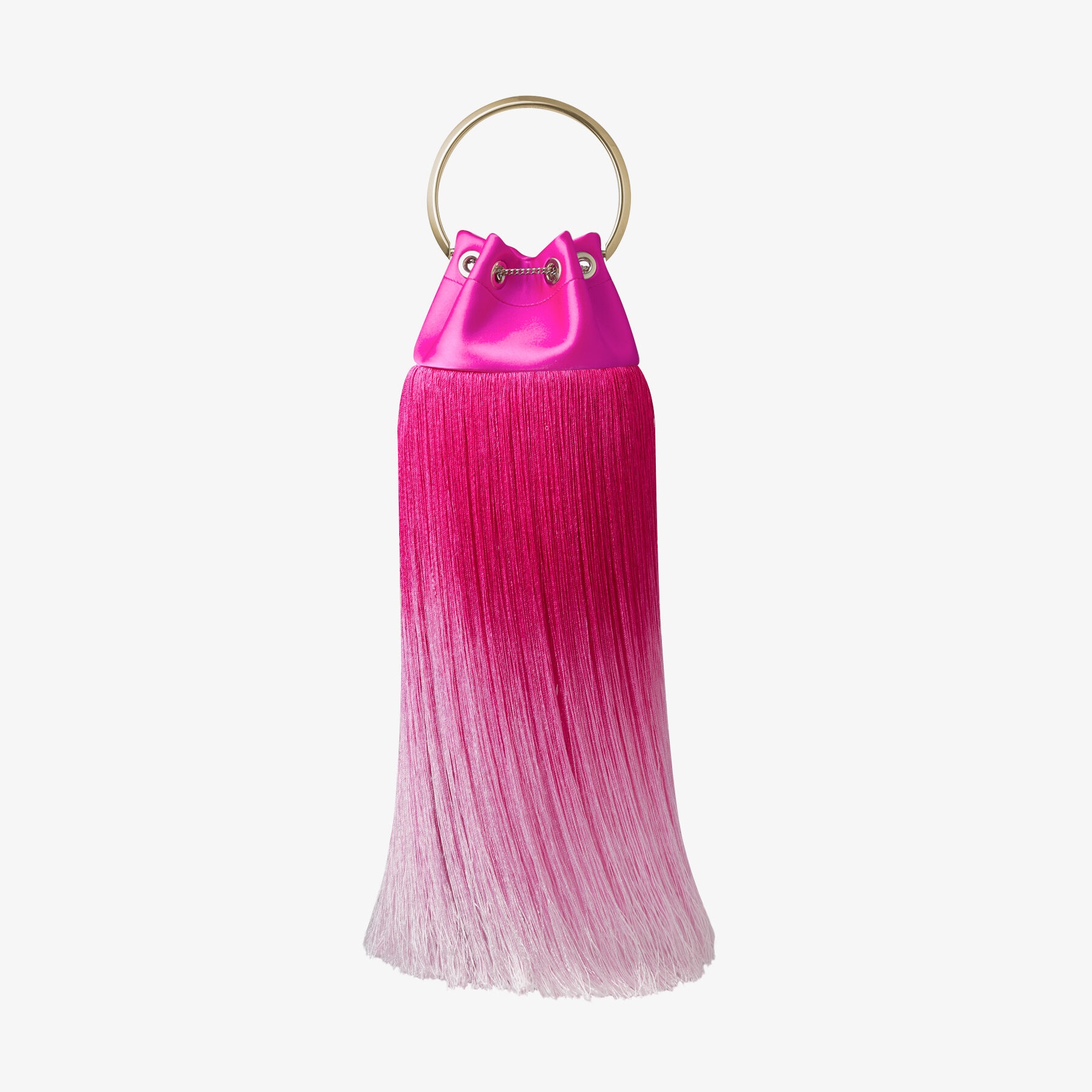 Bon Bon
Fuchsia Satin Bag with Fringes - 8