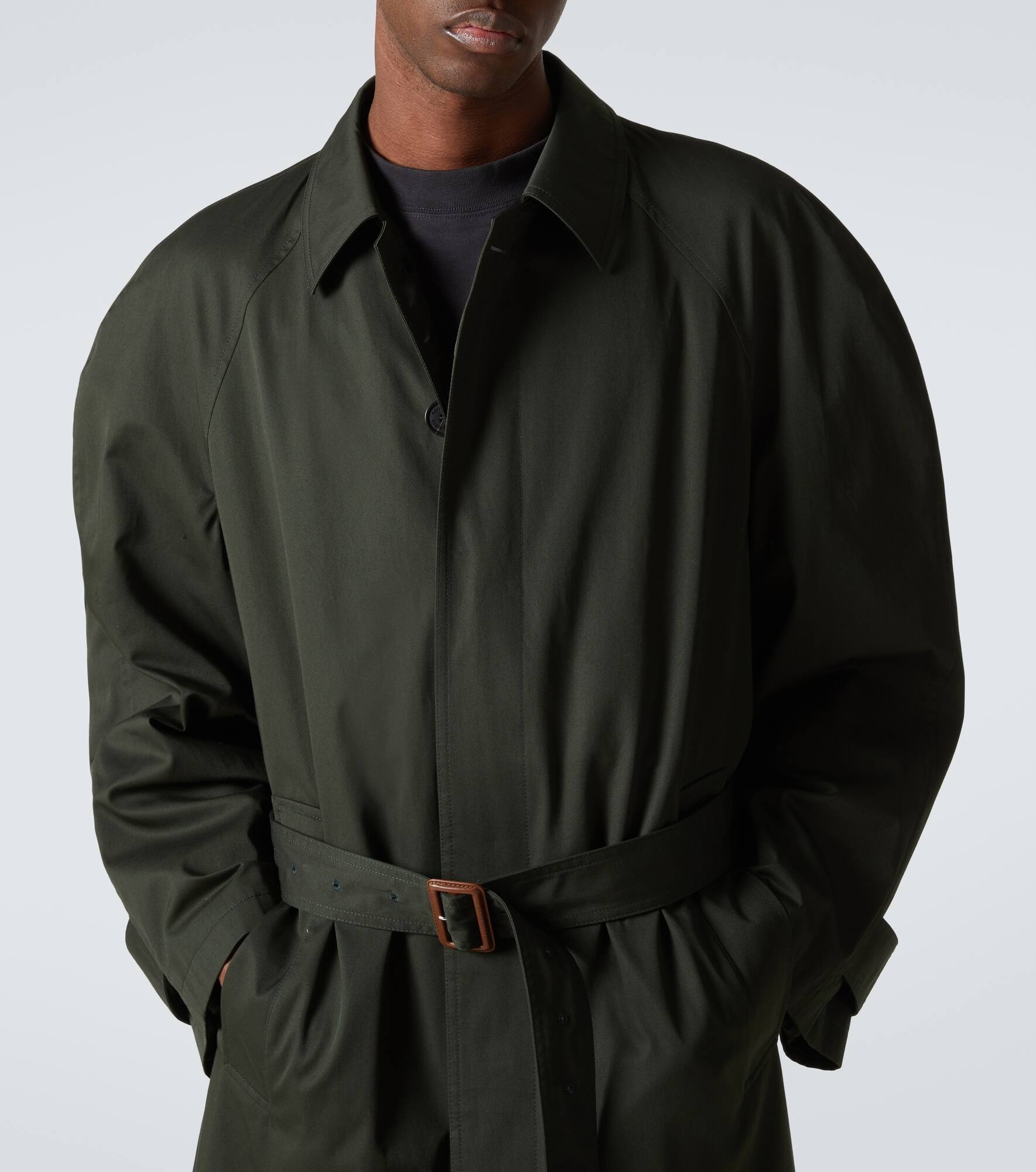 Belted cotton car coat - 5