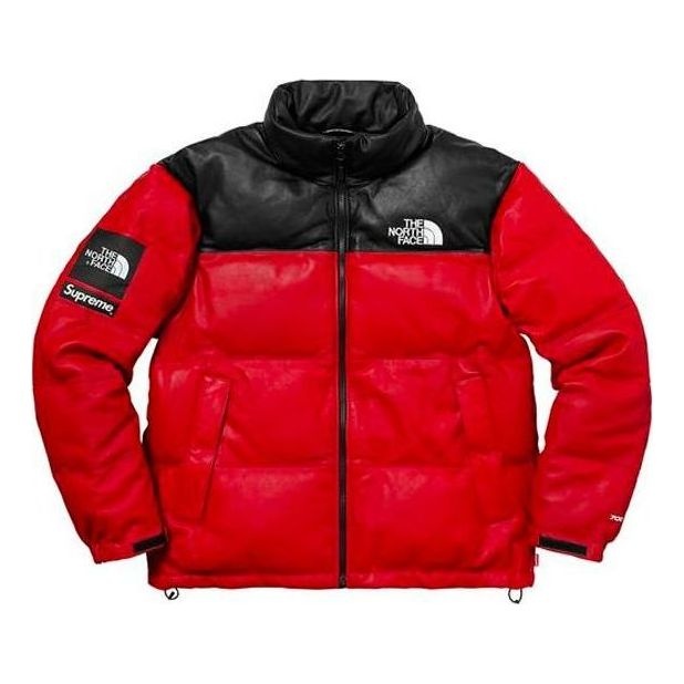 Supreme FW17 x The North Face Leather Nuptse Jacket 'Red' SUP-FW17-619 - 1