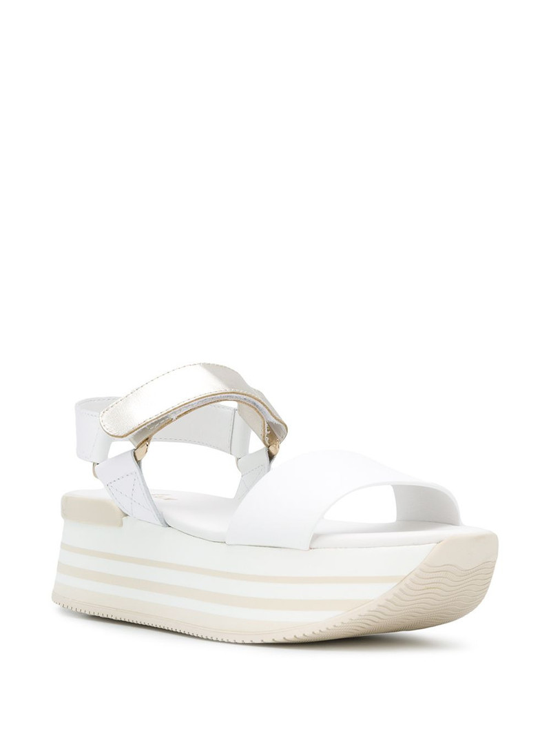 HOGAN striped-platform sandals outlook