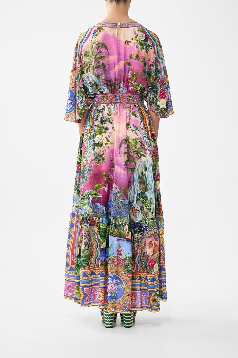 CAMILLA WAISTED DRESS WITH HEM RUFFLE outlook