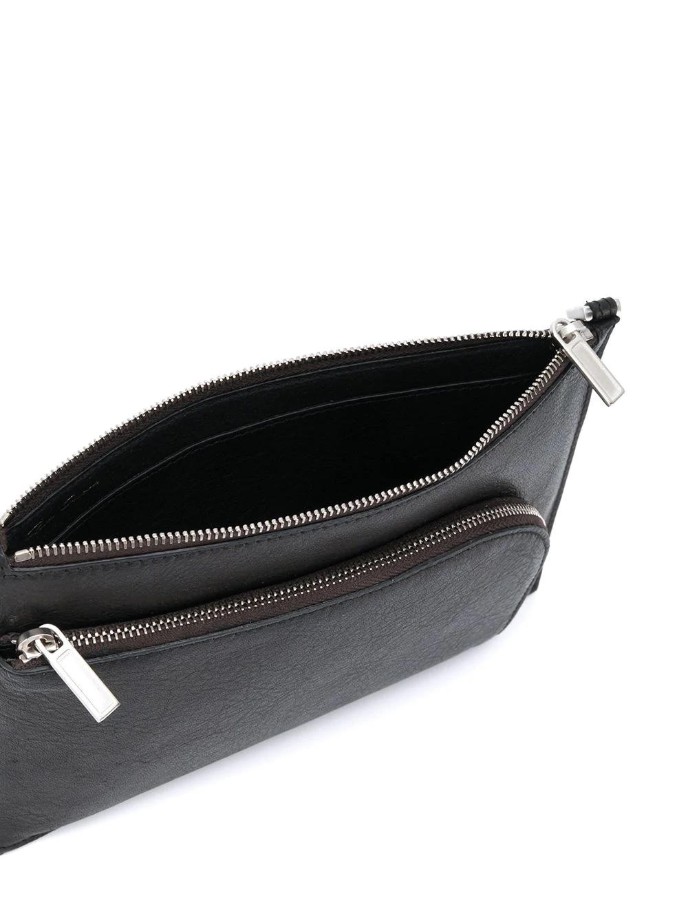 top-zip leather shoulder bag - 5