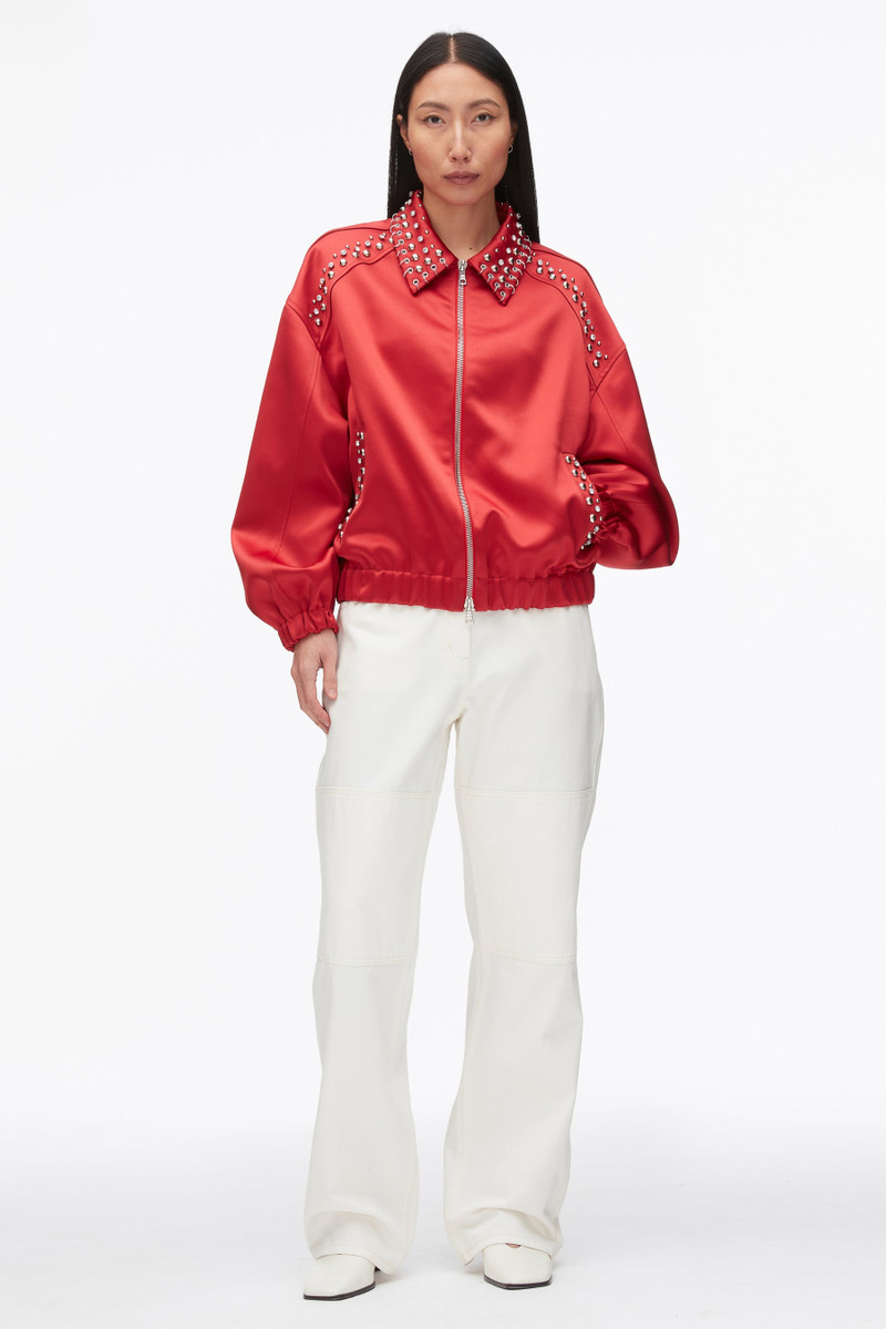 Embellished Structured Satin Jacket 1