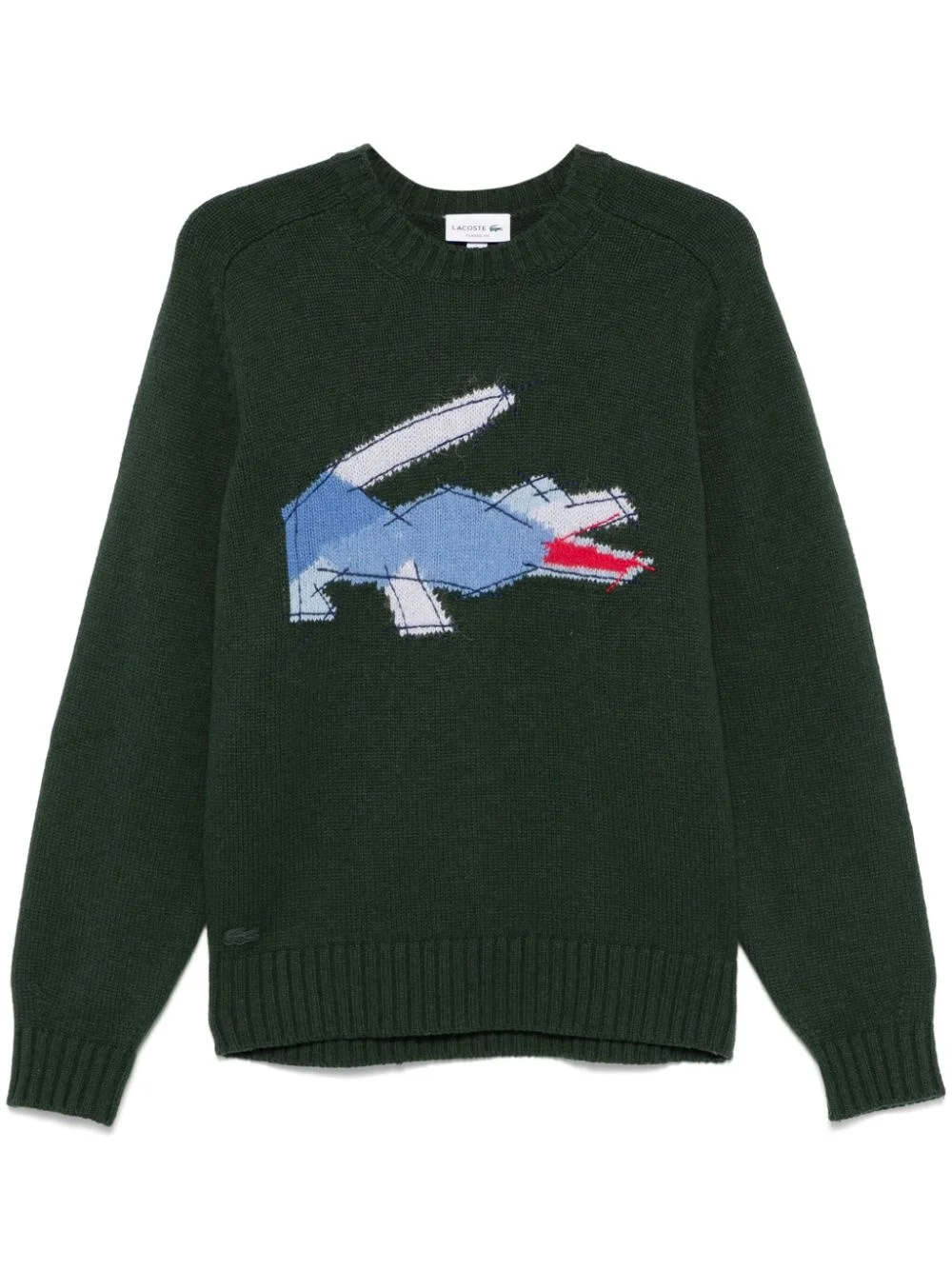 crocodile-pattern wool sweater - 1