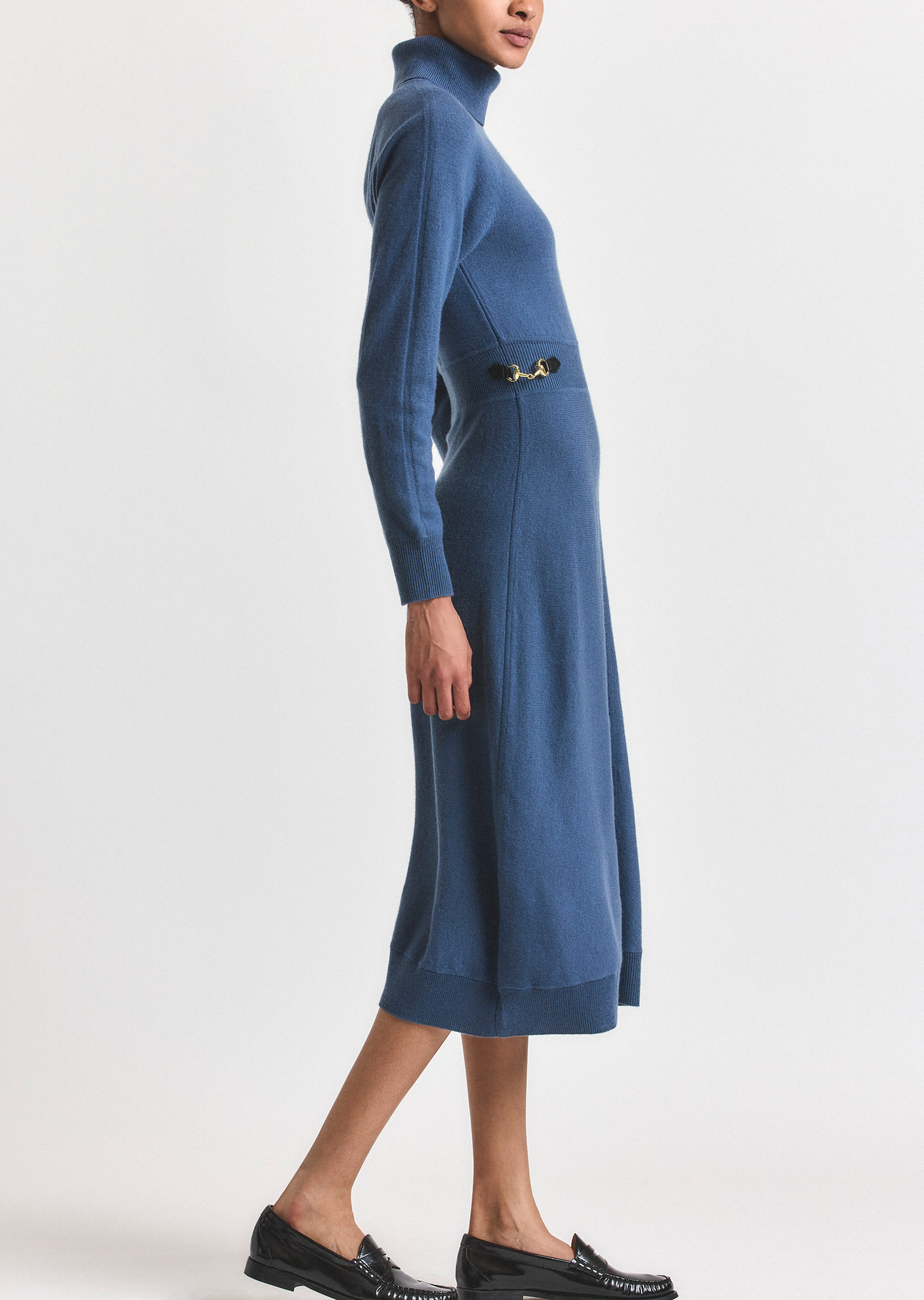 BECKY RAGLAN HORSEBIT SWEATER DRESS - 3