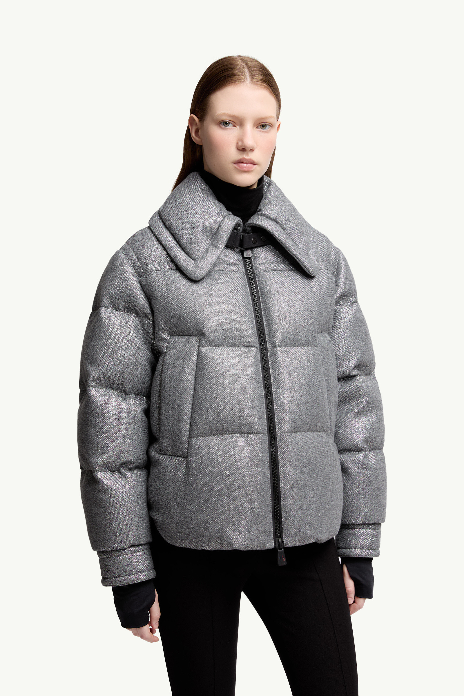 Sandane Metallic Wool Blend Short Down Jacket - 3
