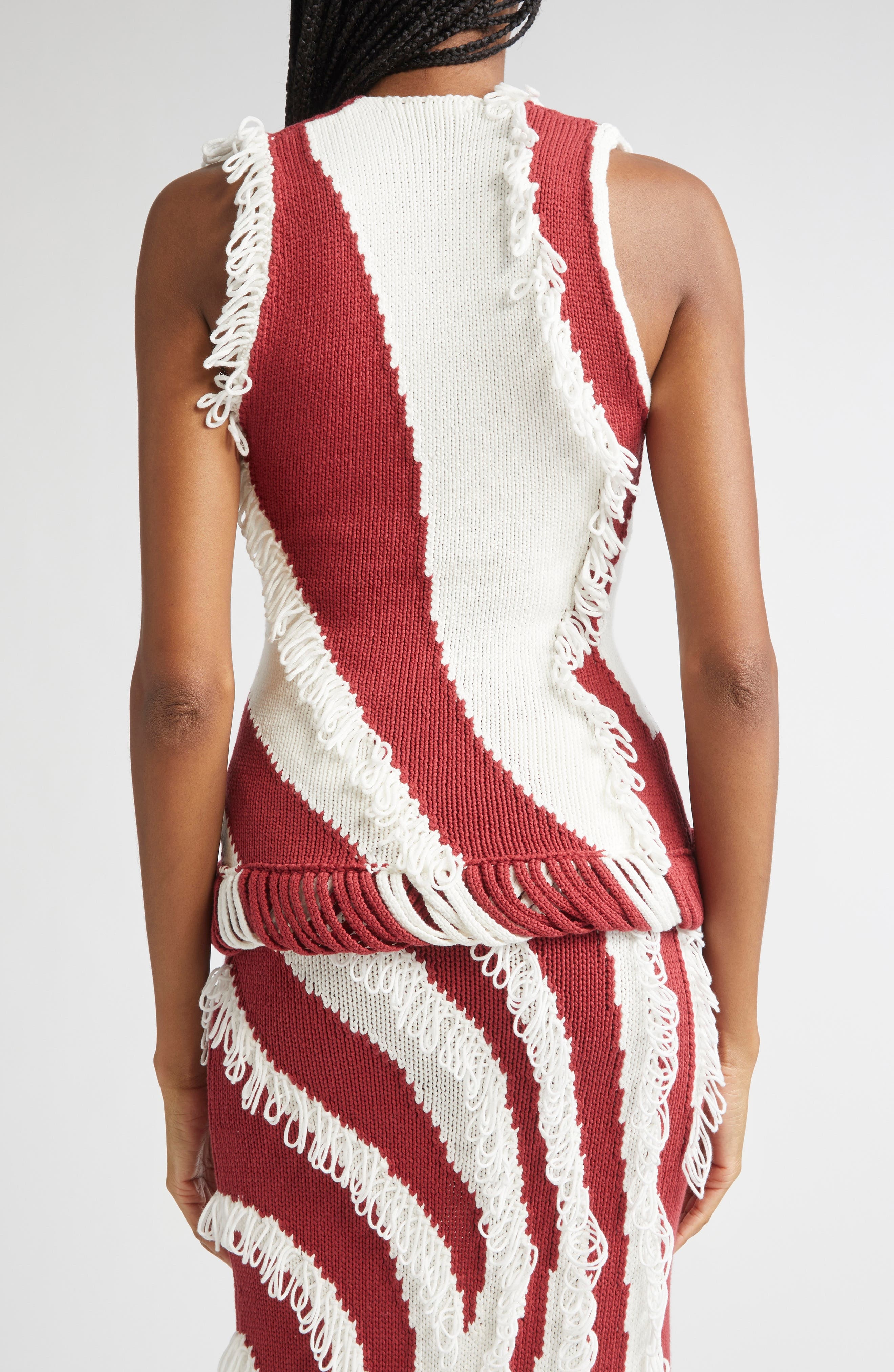 Diotima Roaring Knit Top in Paprika-White at Nordstrom - 3