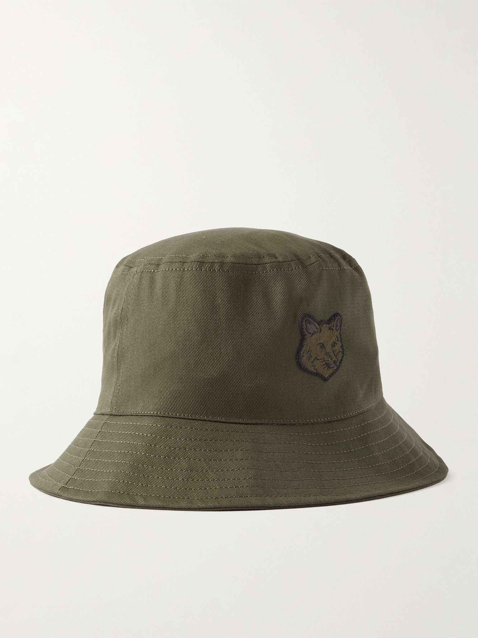 Logo-Appliquéd Cotton-Twill Bucket Hat - 1