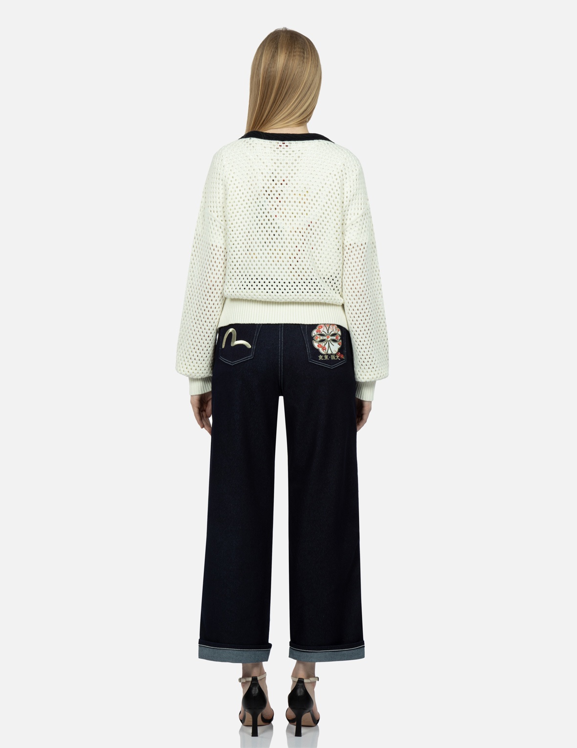 SEAGULL EMBROIDERY OPEN-KNITTED CARDIGAN - 6