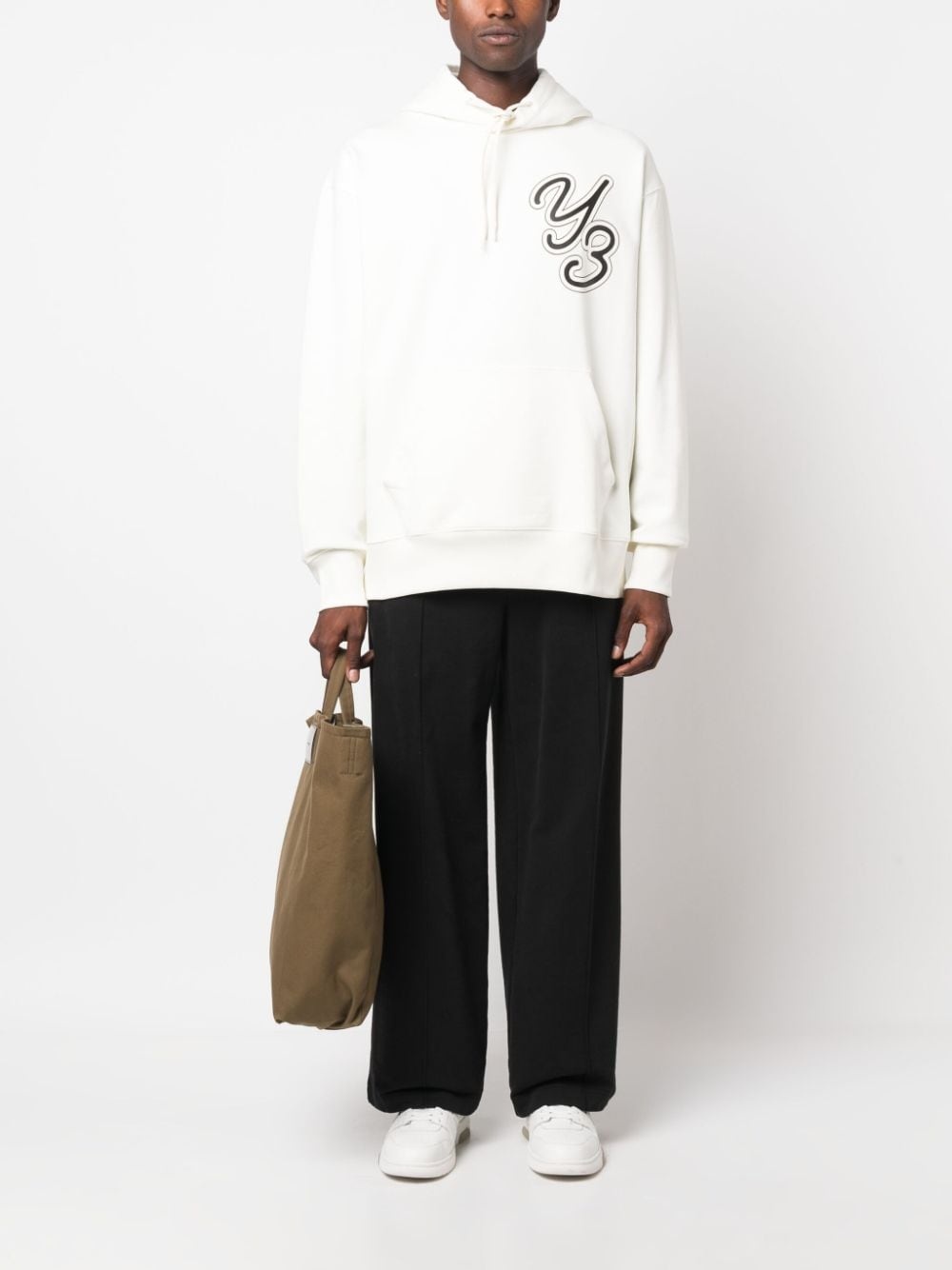logo-print organic cotton hoodie - 2