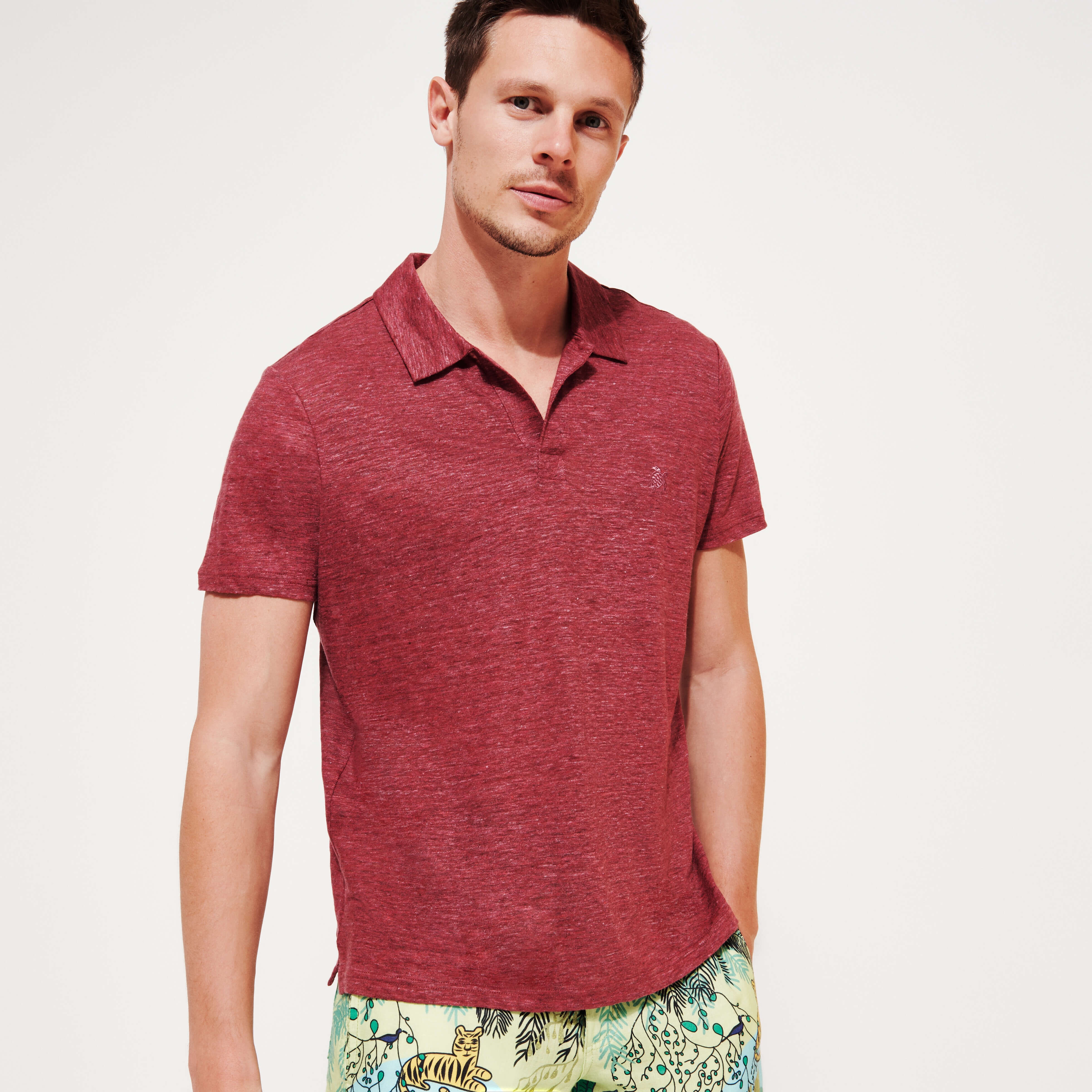 Men Printed Linen Pants Jungle Rousseau - 9