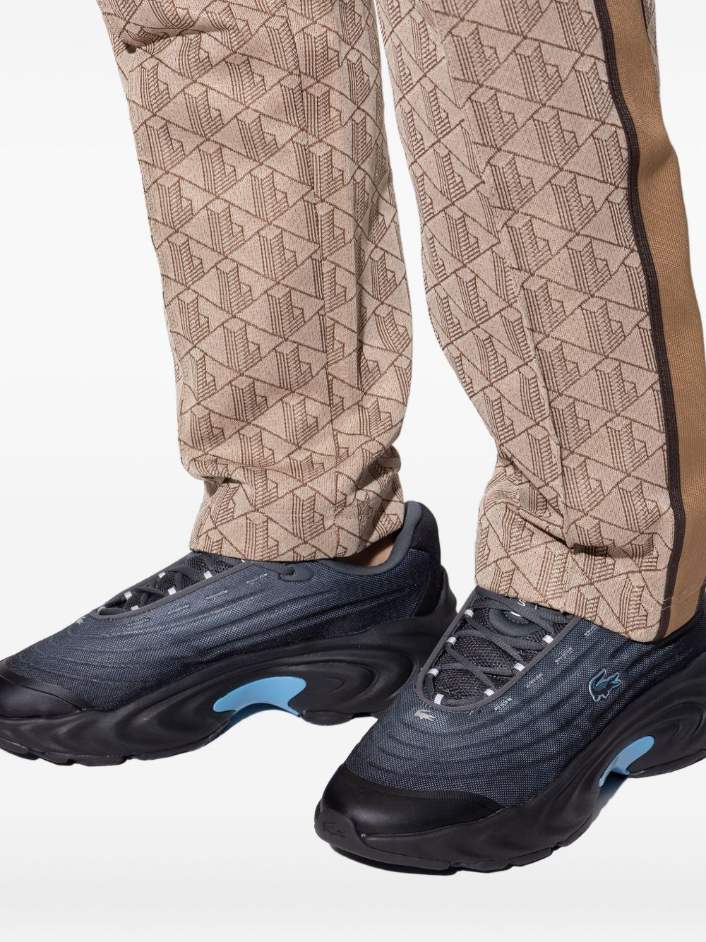 logo-patch lace-up sneakers - 5