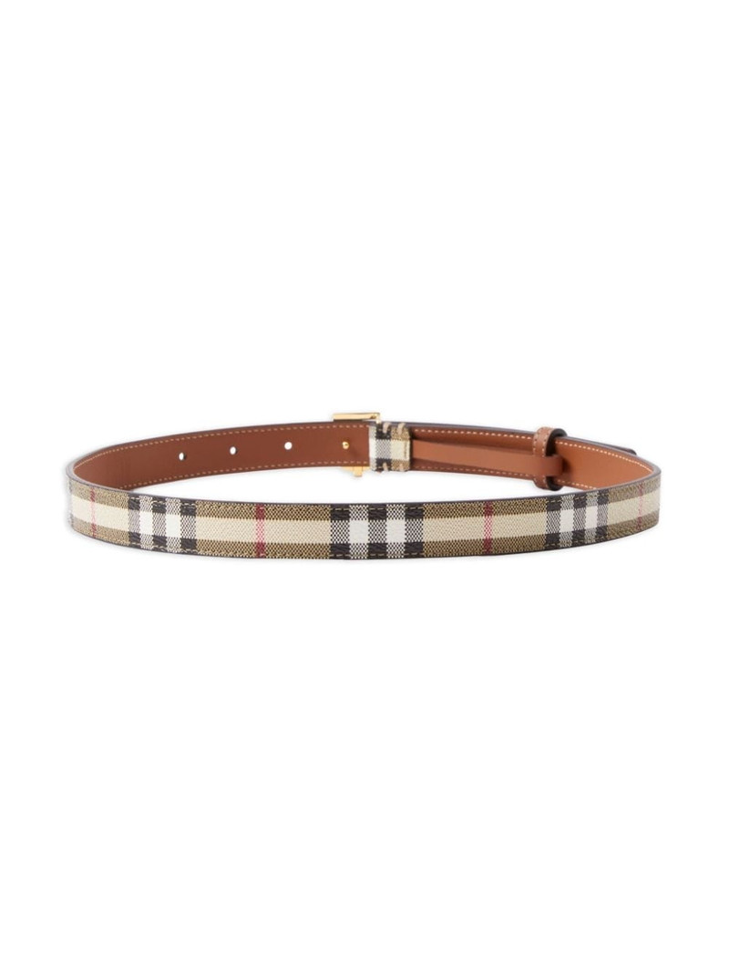 Burberry TB monogram-plaque checked belt outlook