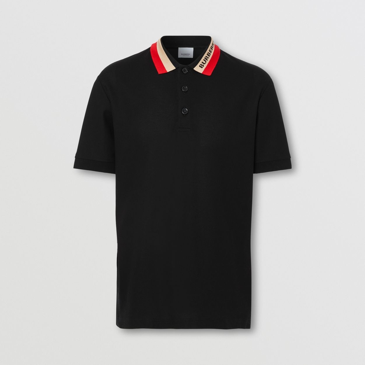 Logo Detail Cotton Piqué Polo Shirt - 1