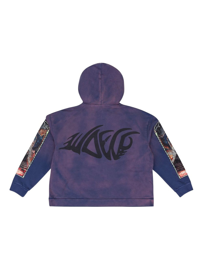 WHO DECIDES WAR graphic hoodie outlook