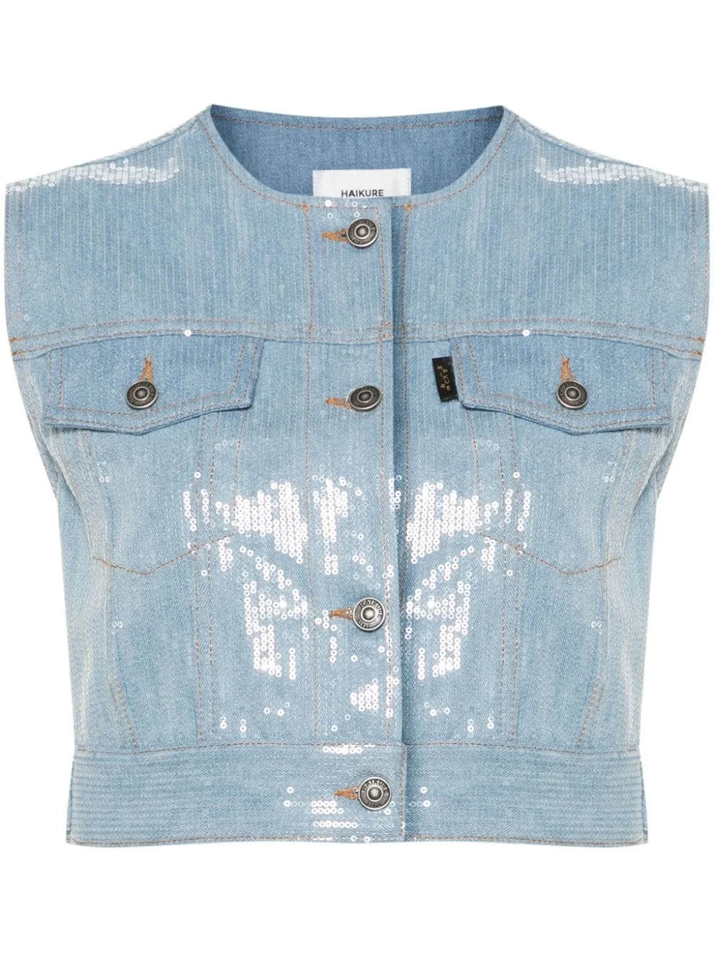 Judy sequined denim gilet - 1