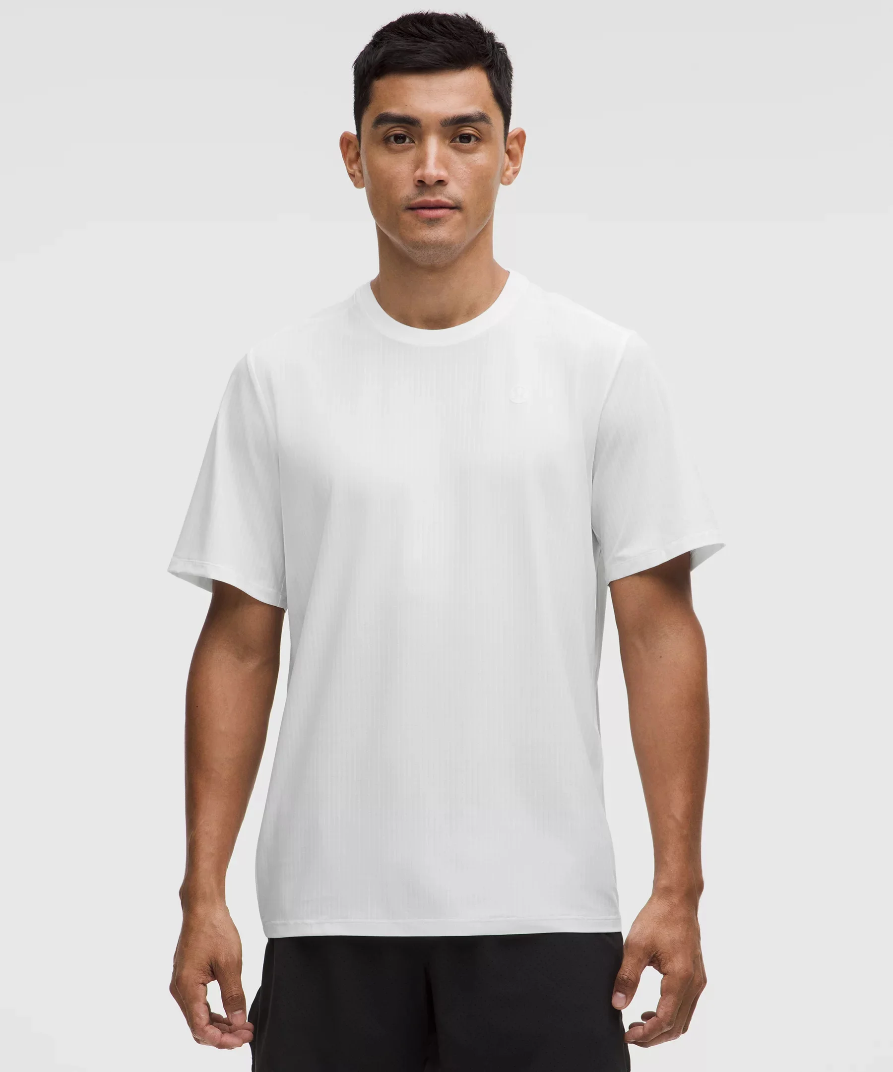 UV-Protective Striped Mesh Tennis T-Shirt - 1