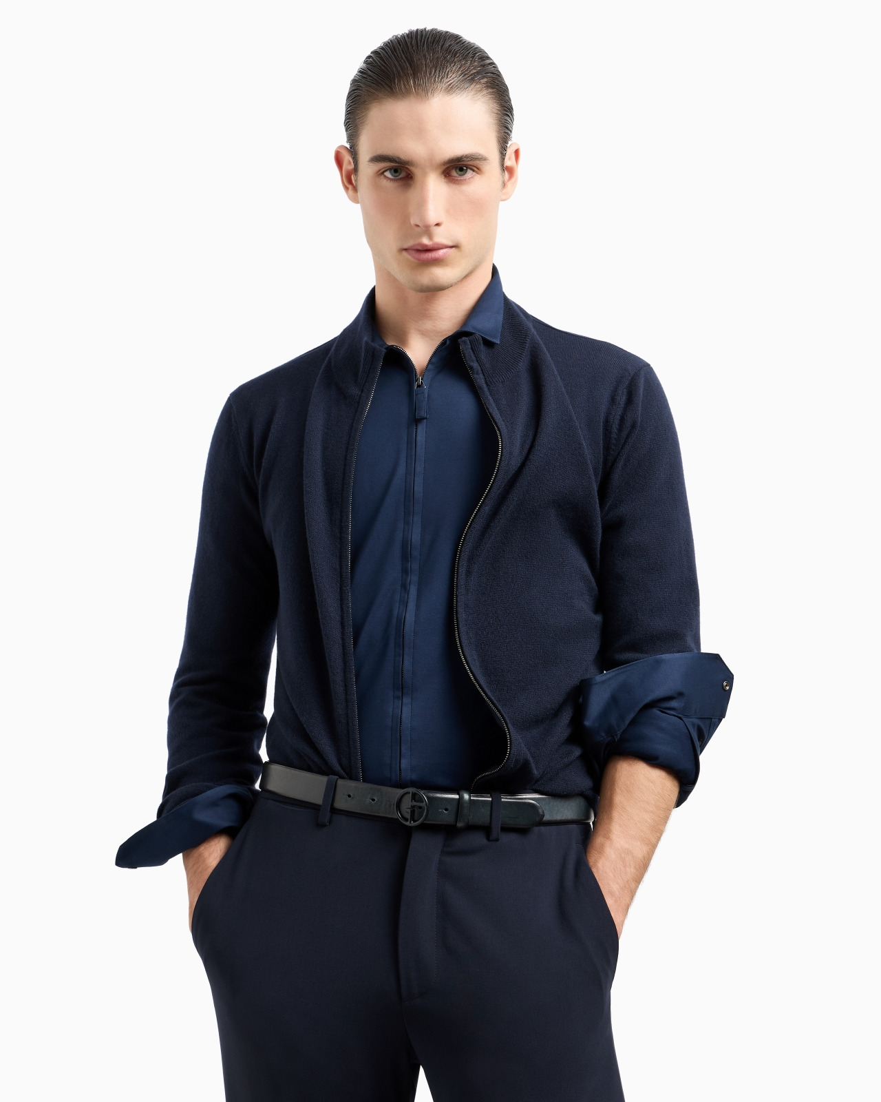 Cotton-jersey zipped shirt - 6