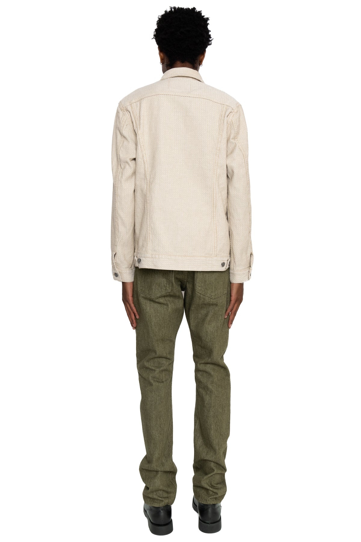 OL-14oz-019 14oz Olive Selvedge Denim Relax Tapered - 5
