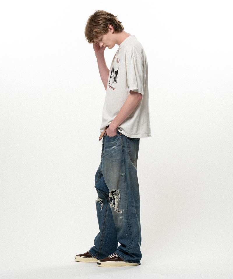 Distressed Sarouel Denim Pants 10