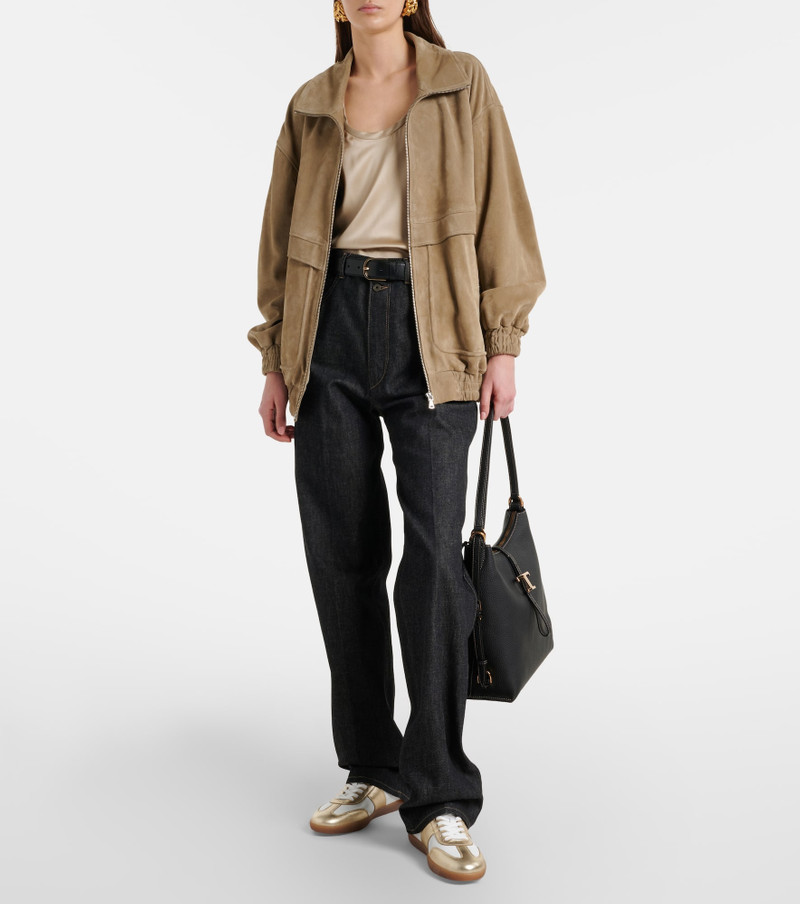 Tod's Metallic leather sneakers outlook